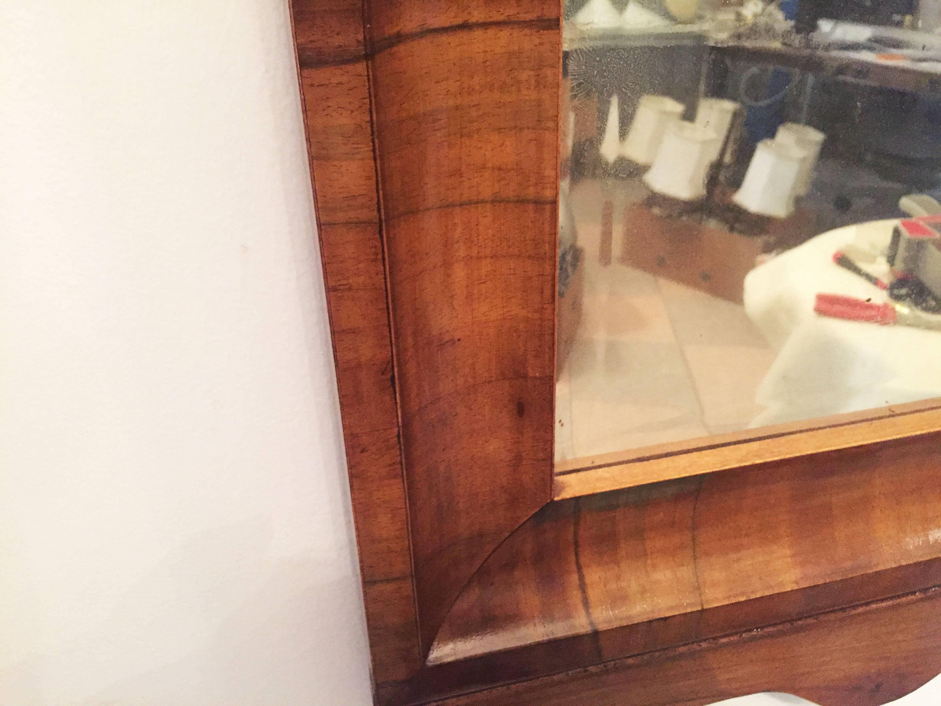 Austrian Mirror In Wooden Frame For Sale