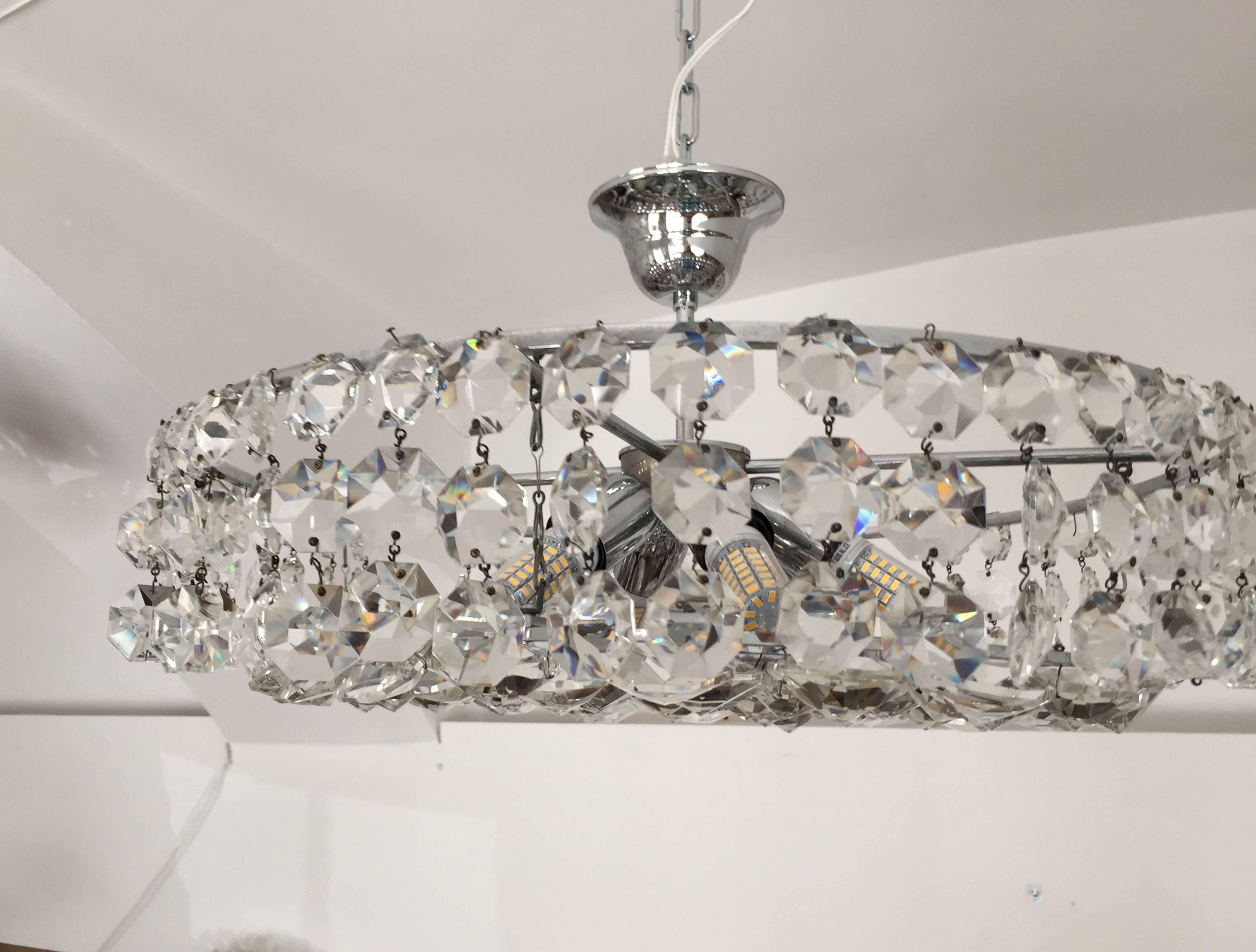 Austrian Cut Crystal Chandelier Attributed to Bakalowits and Soehne 2