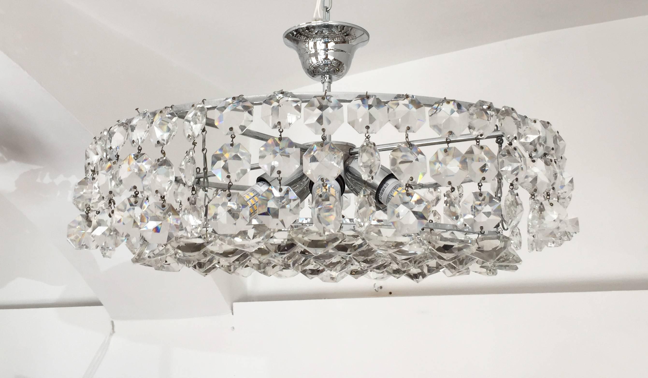 Austrian Cut Crystal Chandelier Attributed to Bakalowits and Soehne 4