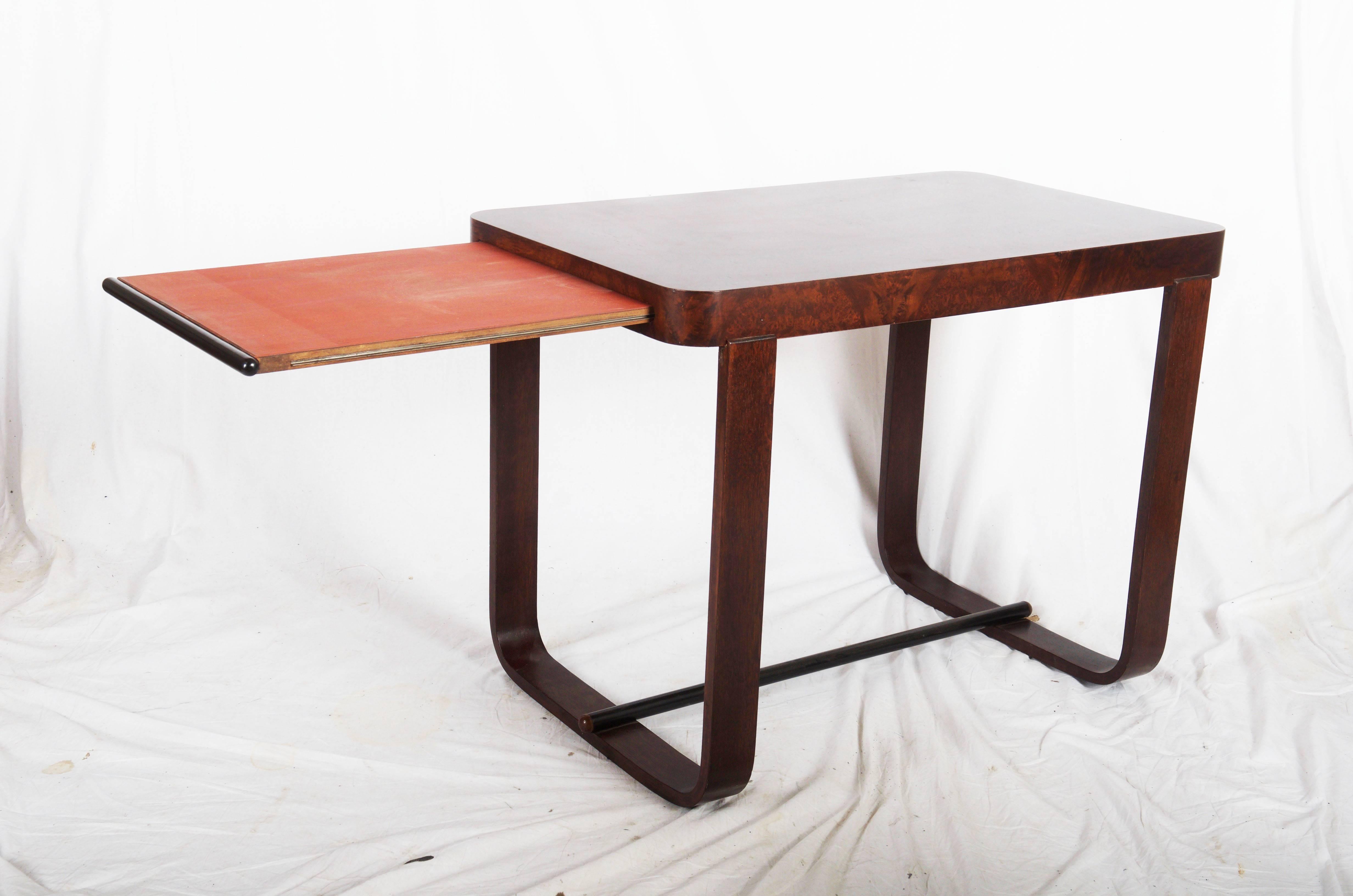 Walnut Bauhaus Table by Jindrich Halabala for Up Zavody For Sale