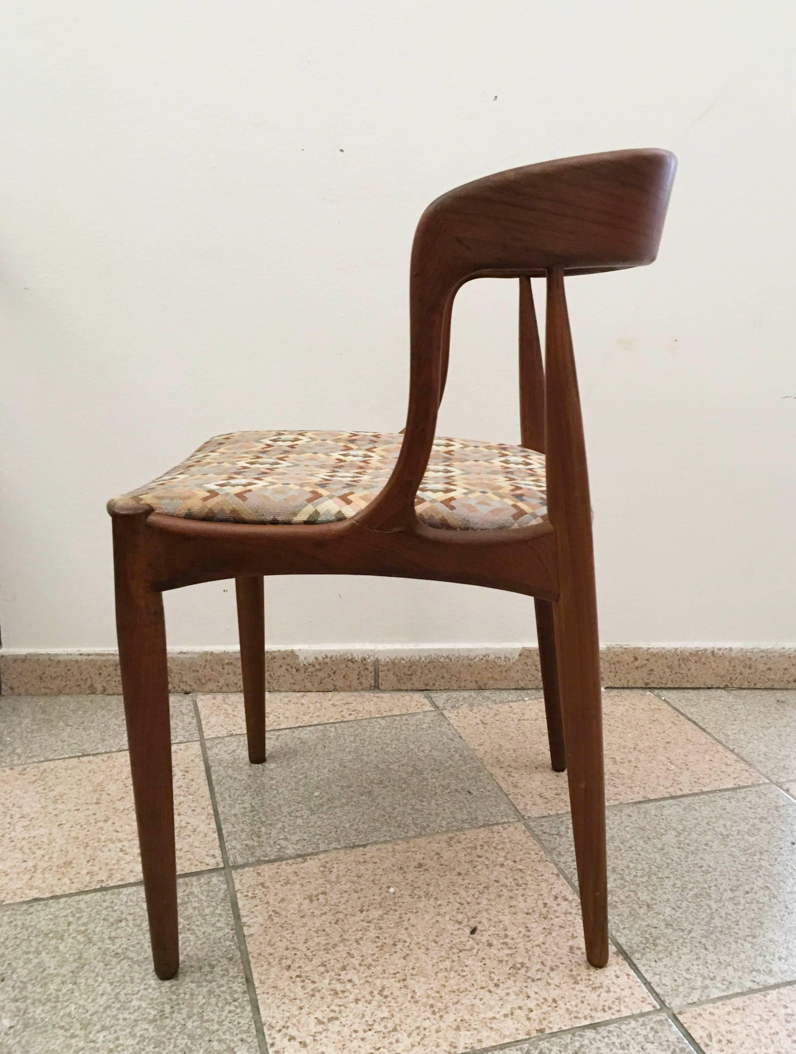 Scandinavian Modern Set of Four Dining Chairs by Johannes Andersen for Uldum Møbelfabrik