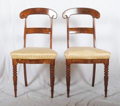 Pair of Walnut Chairs Form 1850s
