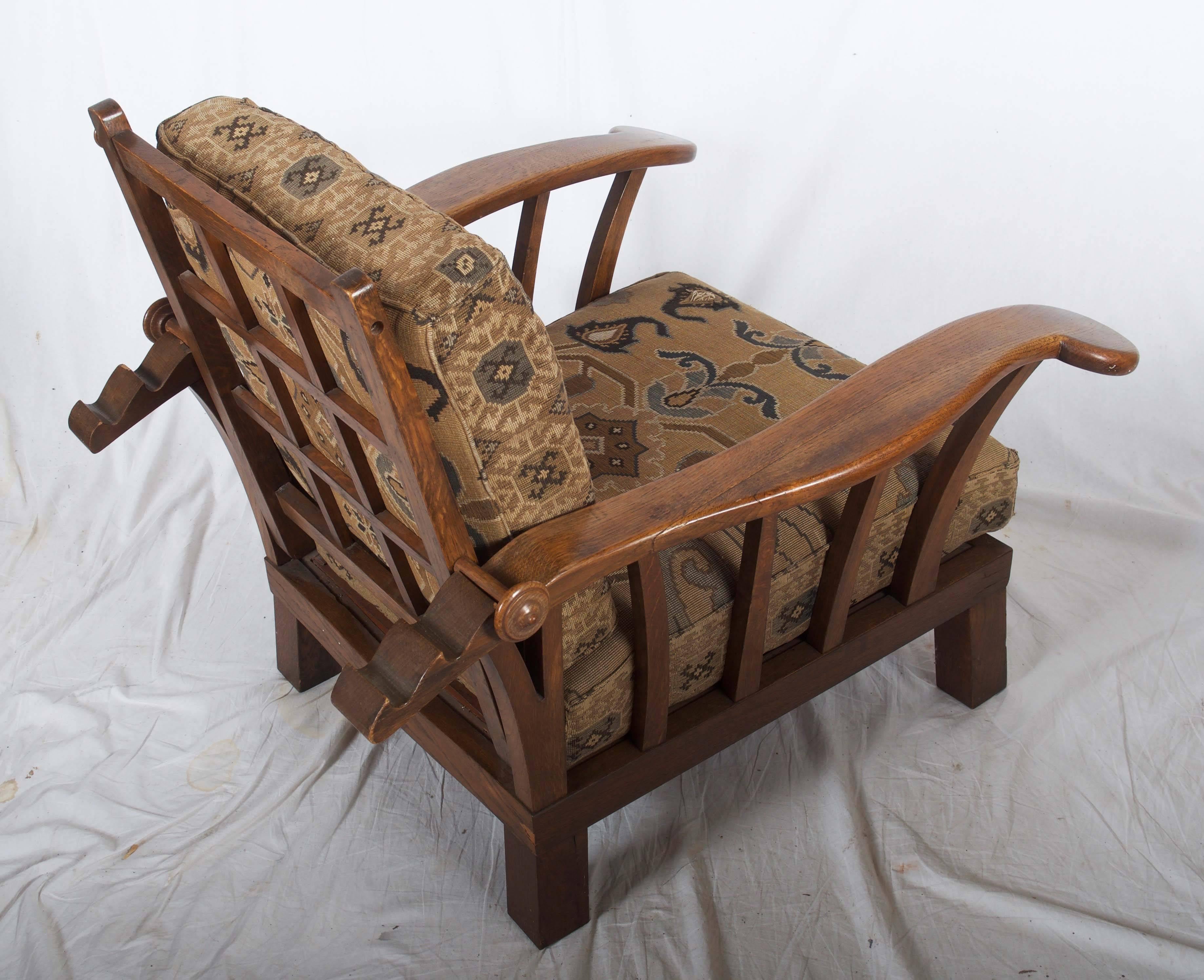 Early 20th Century Pair of Austrian Early Art Deco Armchairs