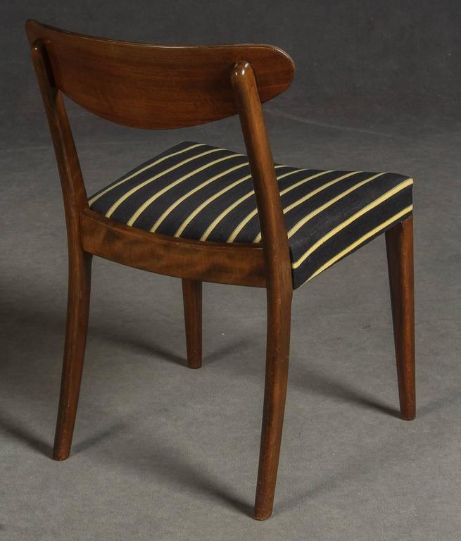 Set of Six Danish Curved Back Dining Chairs For Sale at 1stdibs