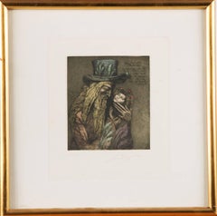 Ernst Fuchs „Jakob und Joseph“, Radierung, 1976