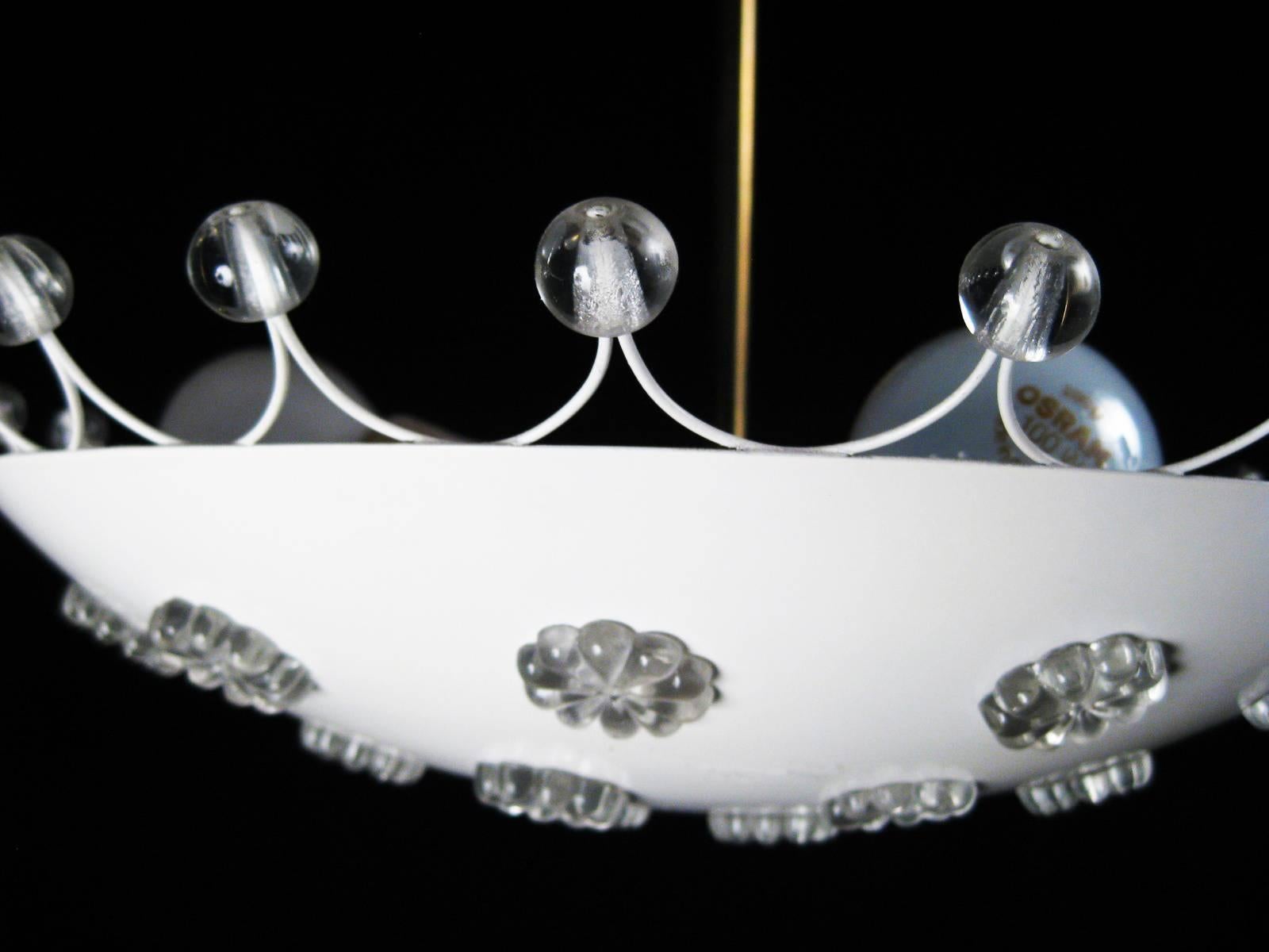 Lacquered Flush Mount Ceiling Chandeliers by Emil Stejnar for Rupert Nikoll For Sale