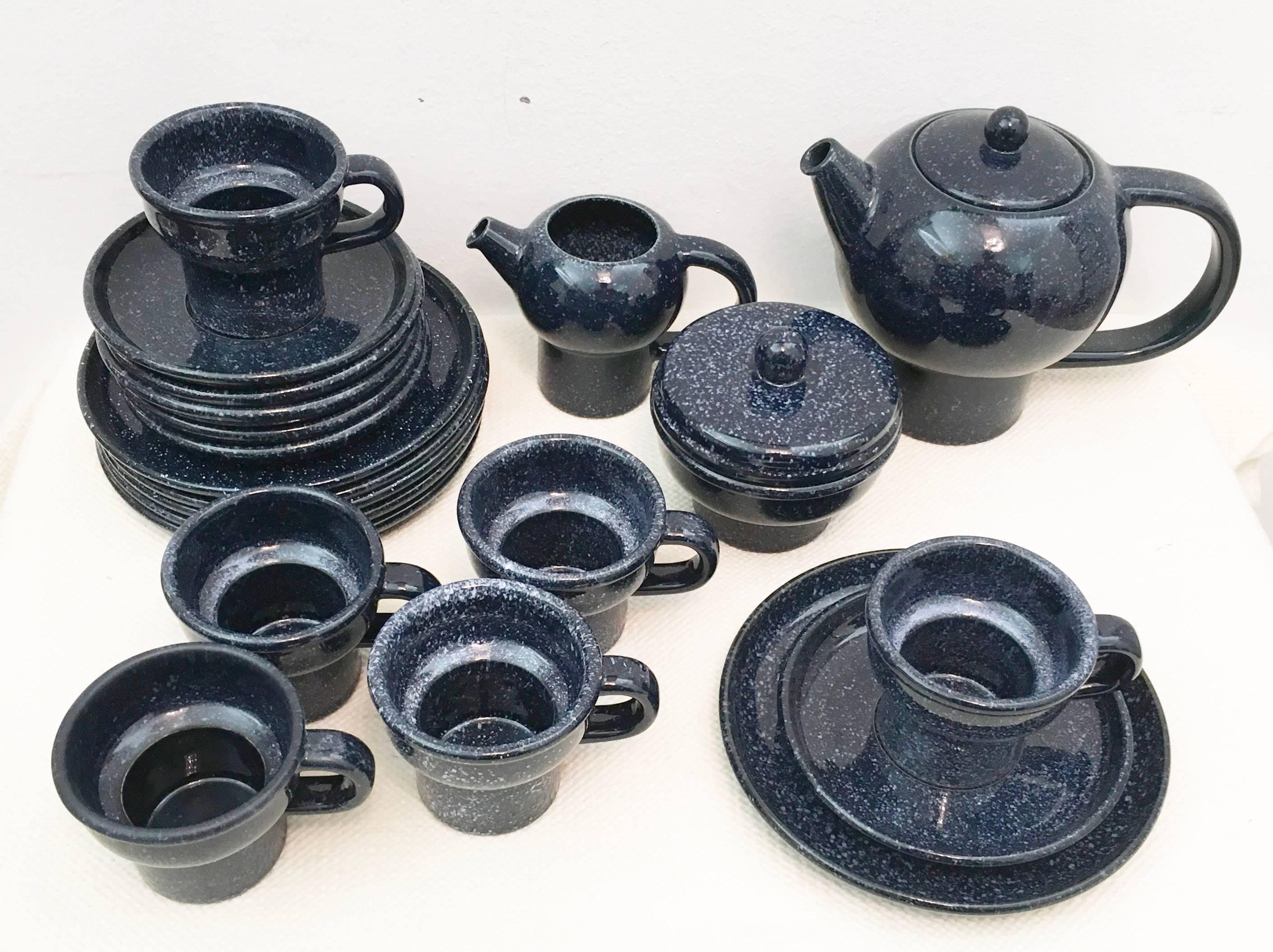 Late 20th Century Stoneware Cafe Set by Carl Auböck for Ostovics For Sale
