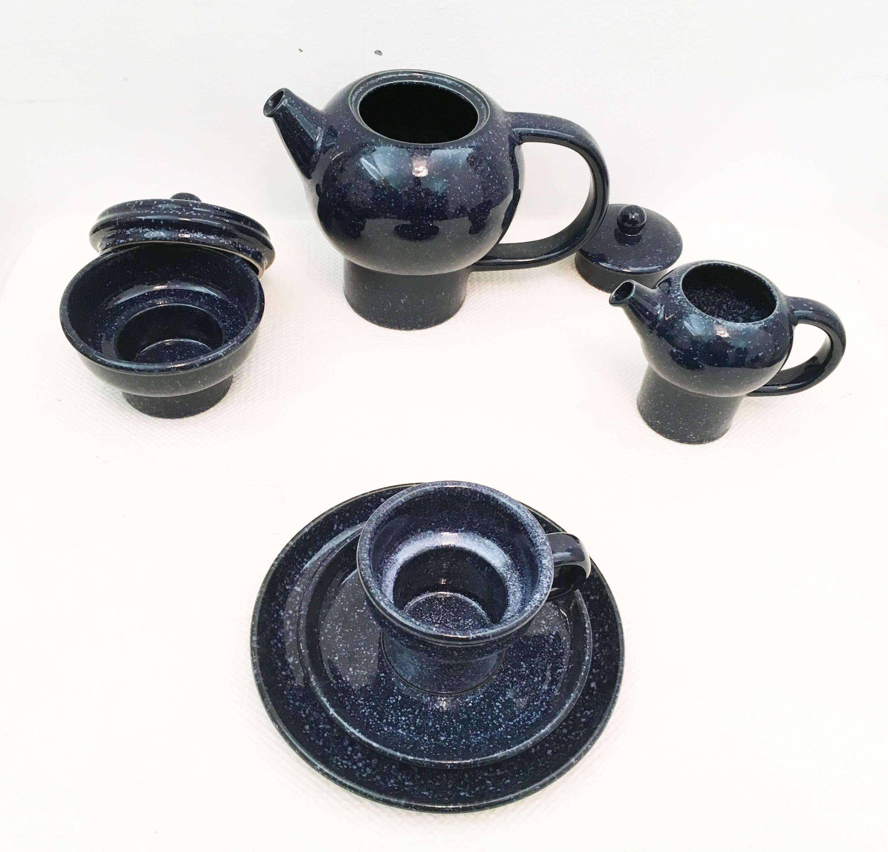 Stoneware Cafe Set by Carl Auböck for Ostovics For Sale 2