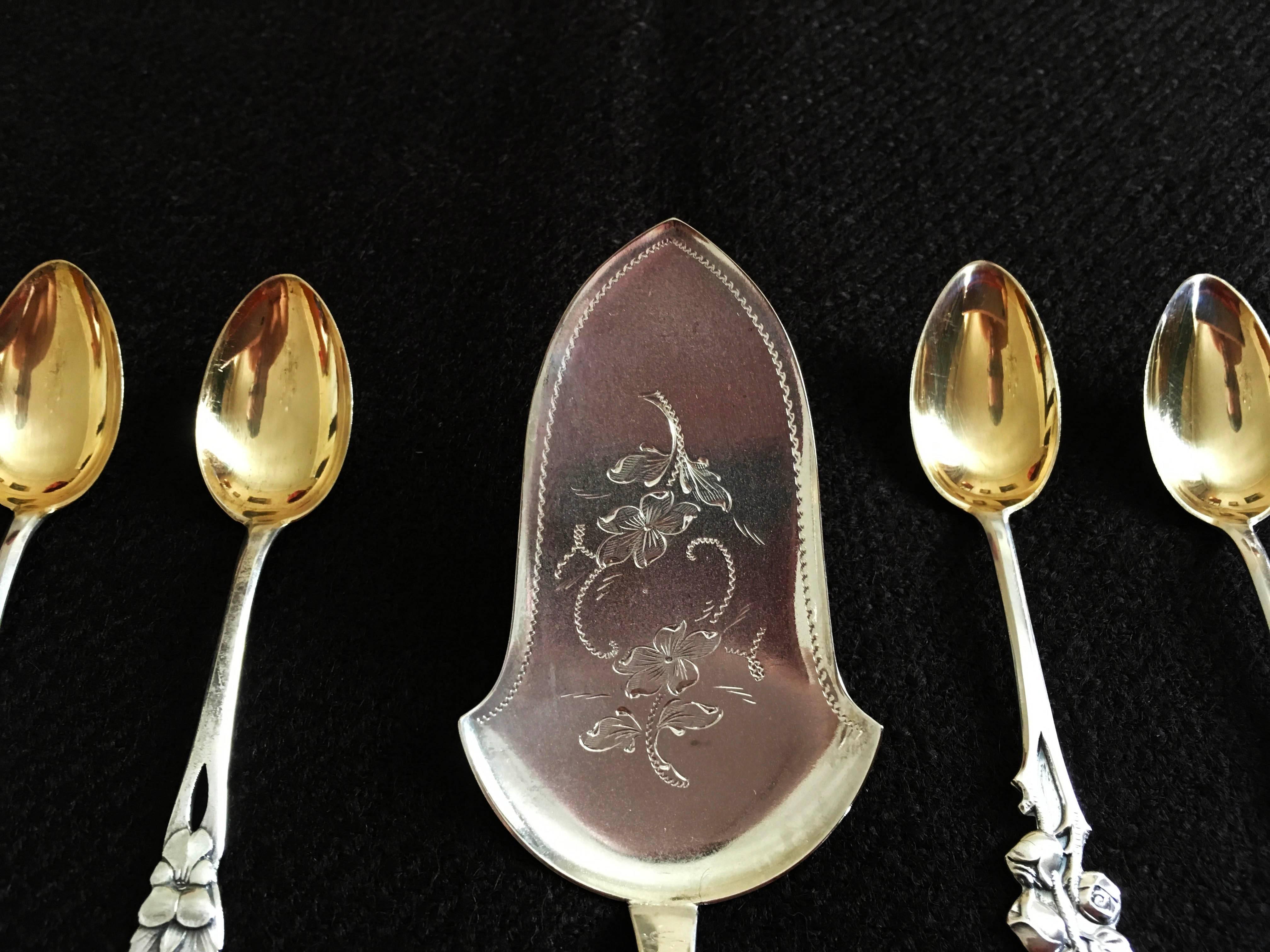 gold tea spoons