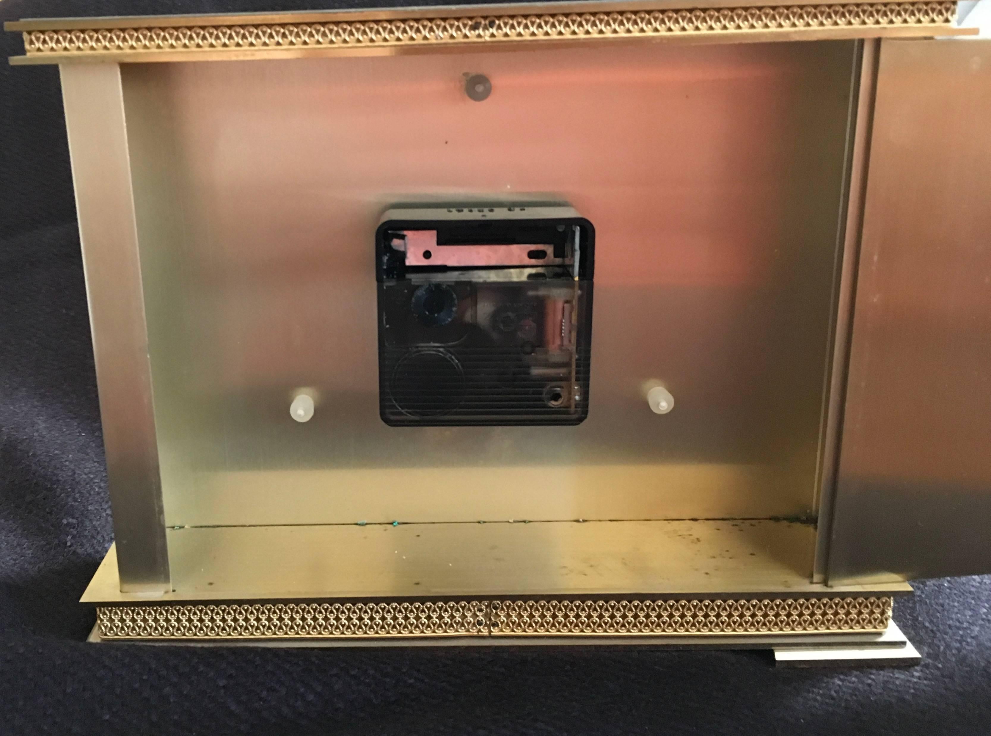 Late 20th Century Atlanta Brass Mantel Clock