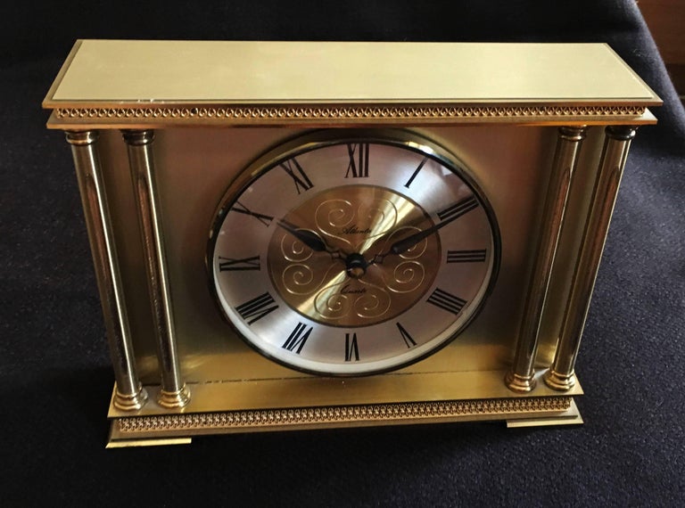Atlanta Brass Mantel Clock at 1stDibs brass mantel clocks