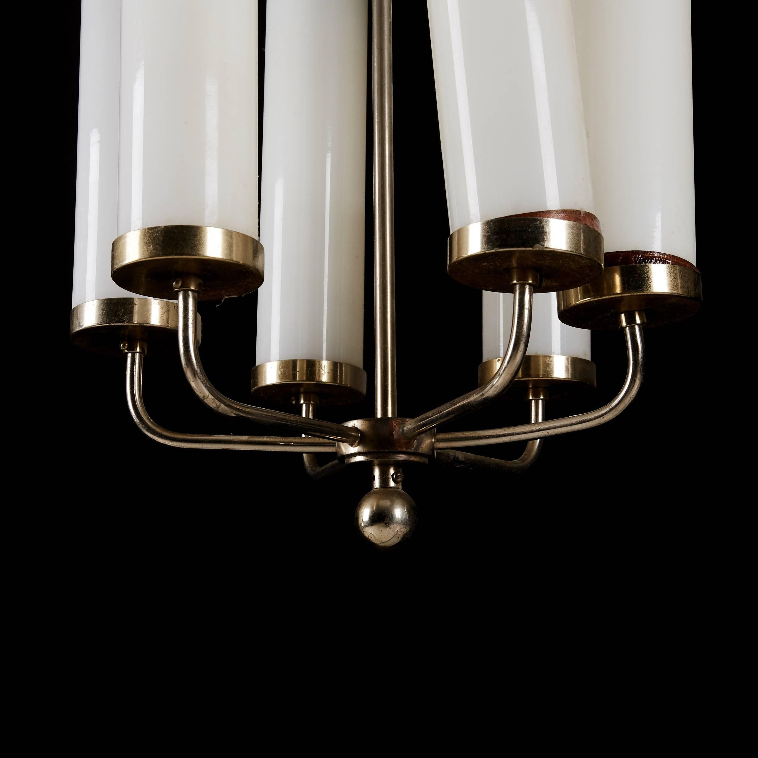 Danish Large Bauhaus Chandelier For Sale