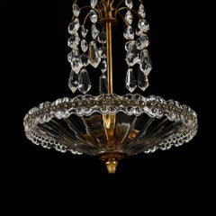 Midcentury Glass Chandelier