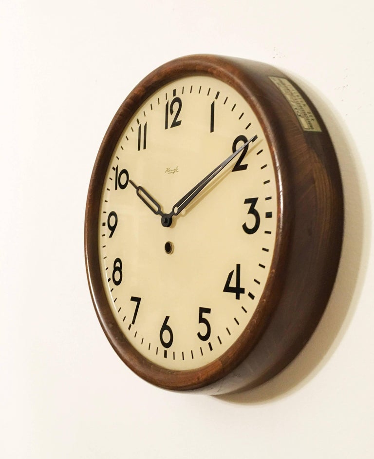 Big Kienzle Bauhaus Wall Clock from the 1930s at 1stDibs