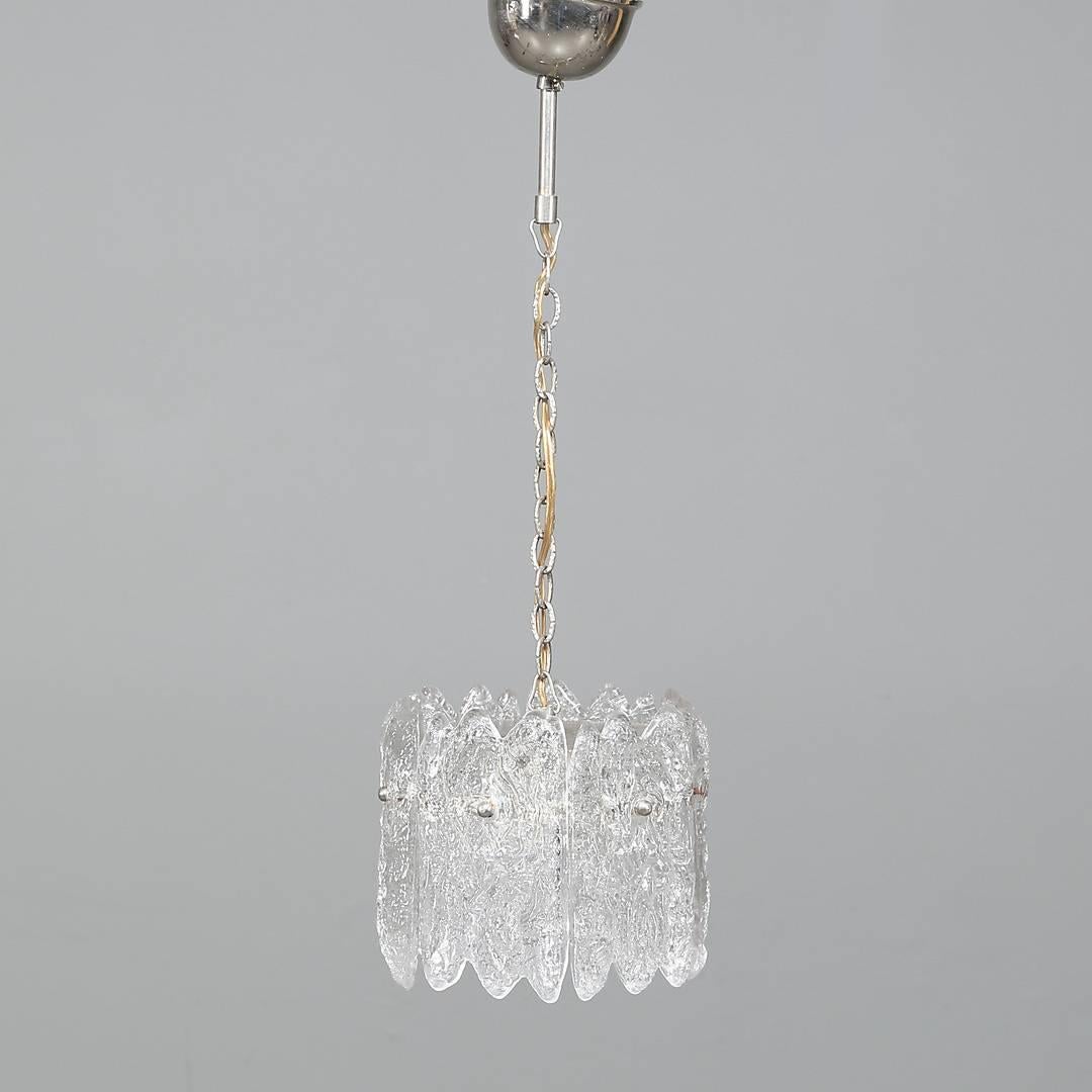 Scandinavian Modern Crystal Glass Chandelier by Carl Fagerlund for Orrefors For Sale