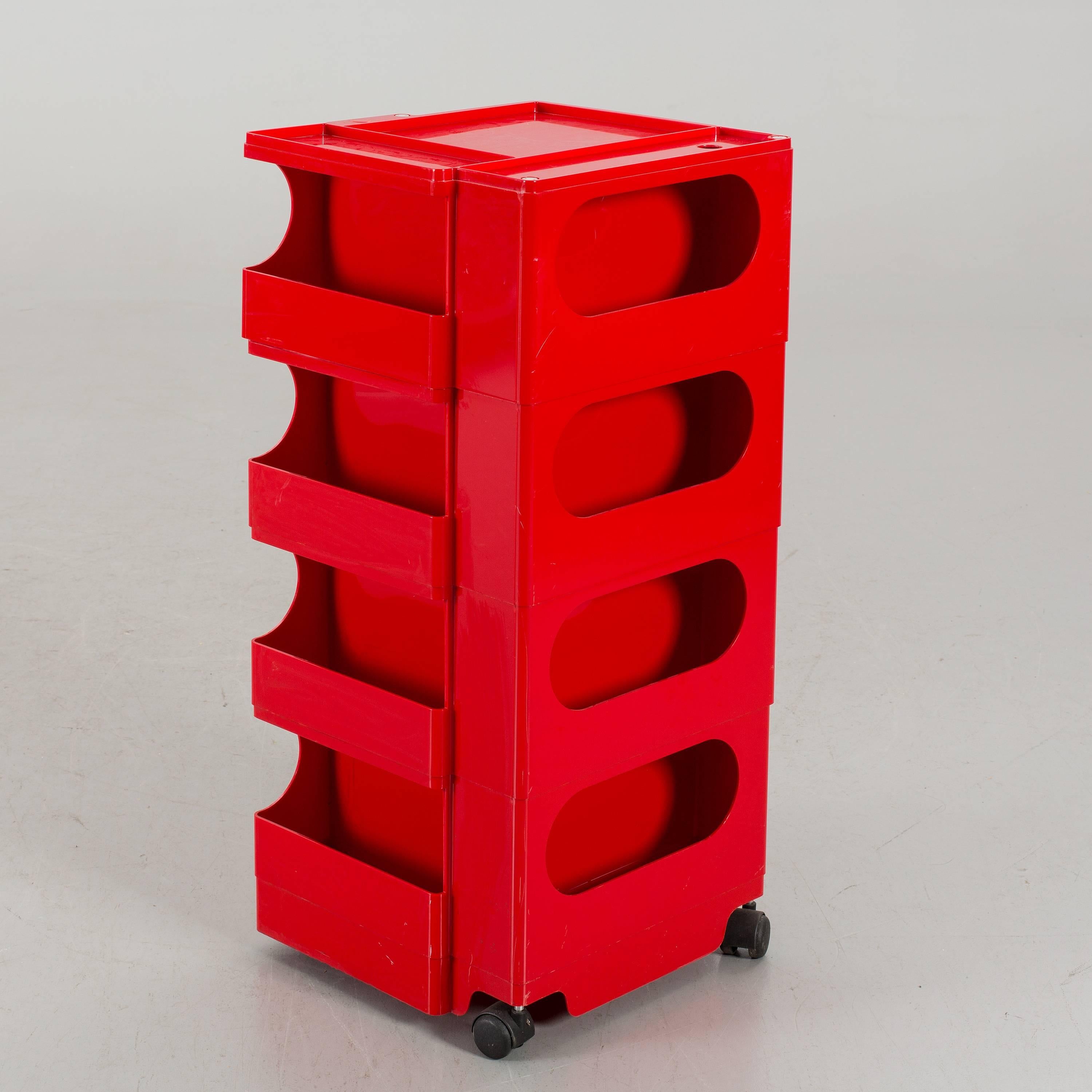 A plastic chest of drawers, storage cart "Boby" by Joe Colombo for Bieffeplast, Padova, Italy, 1970s.