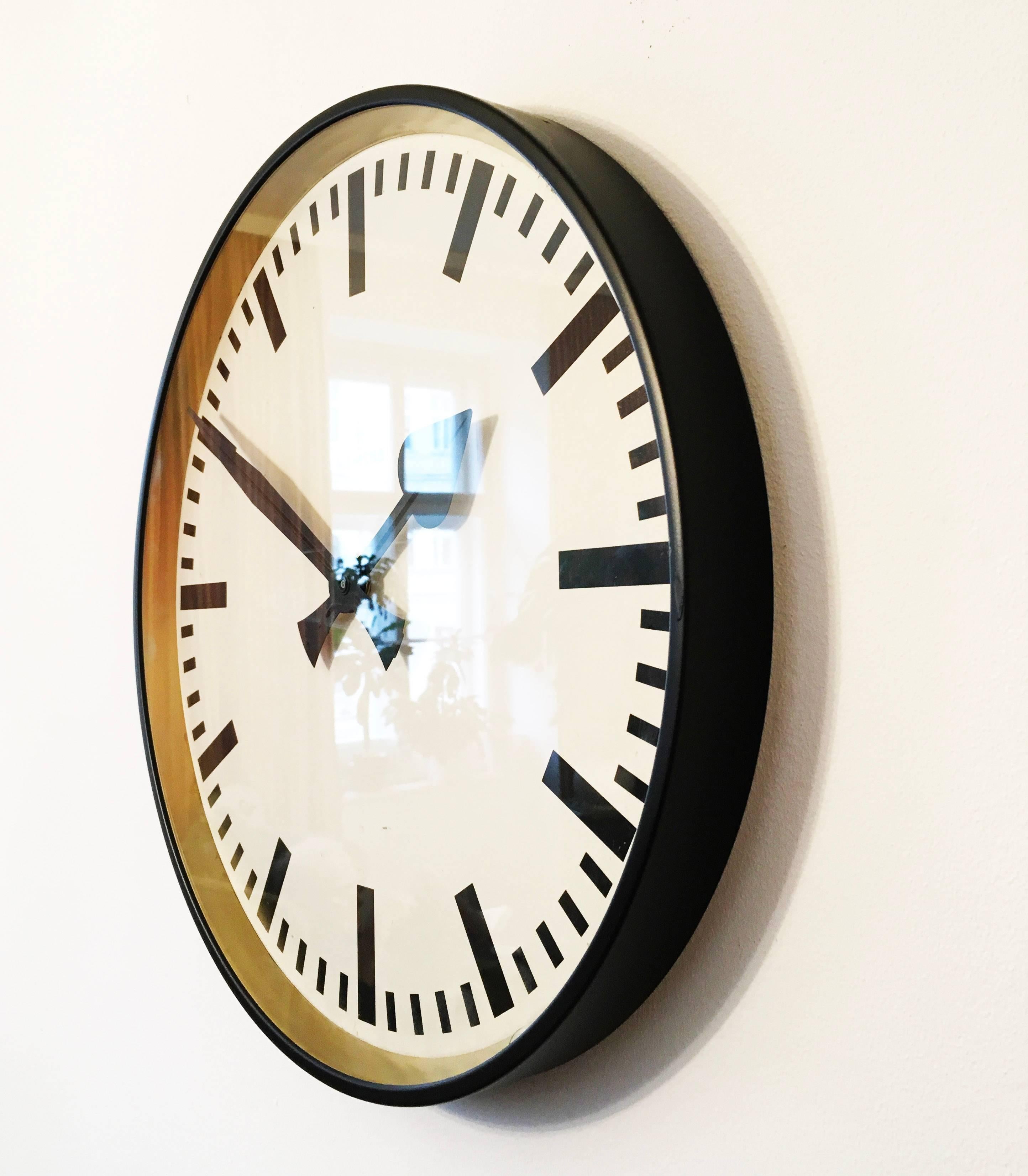 Large Siemens Factory, Station or Wall Clock at 1stDibs