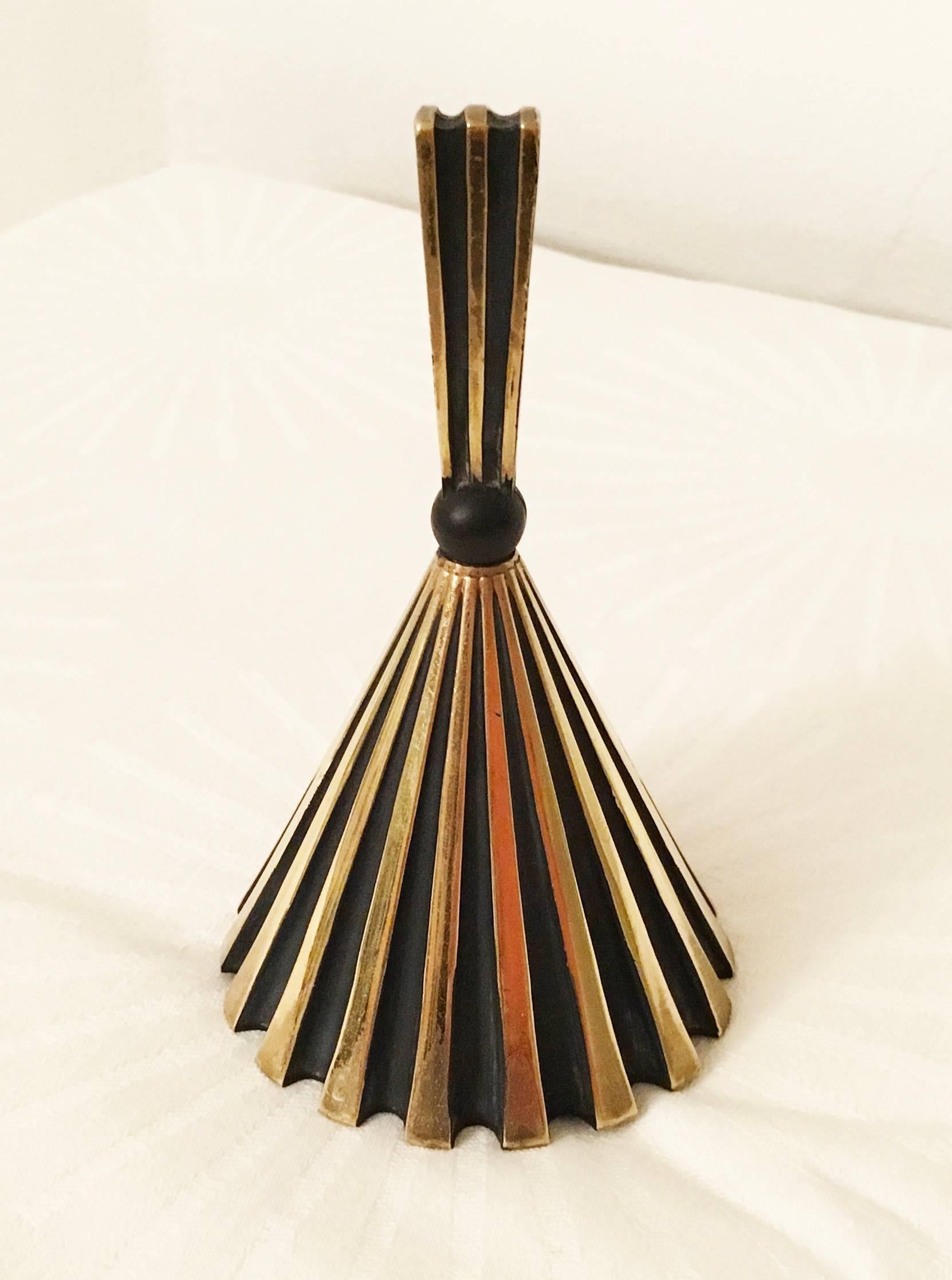 Mid-Century Modern Brass Table Bell by Walter Bosse for Hertha Baller For Sale