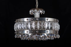 Midcentury Crystal Chandelier