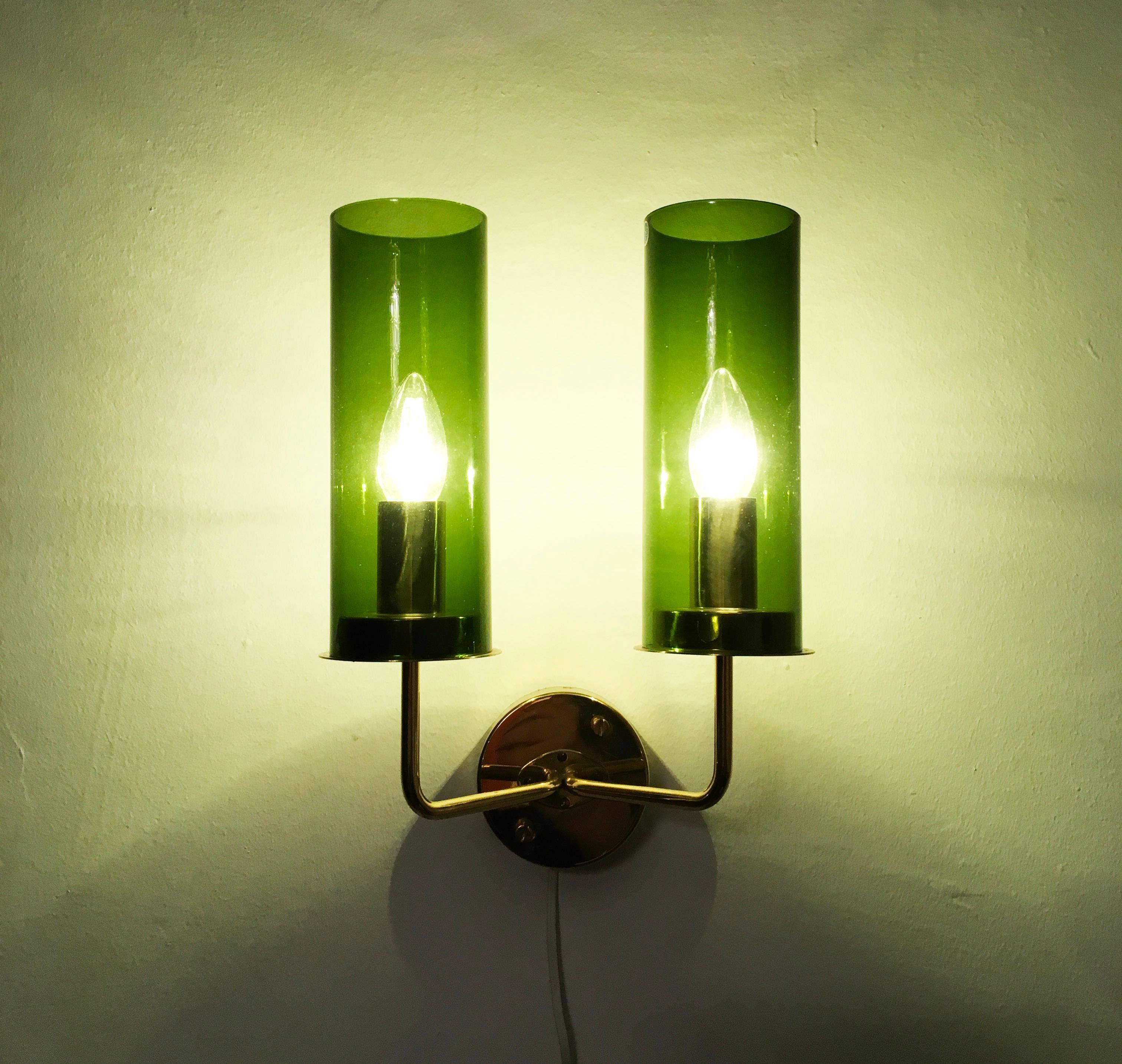 Brass Wall Lamps by Hans-Agne Jakobsson Model V-169/2 For Sale