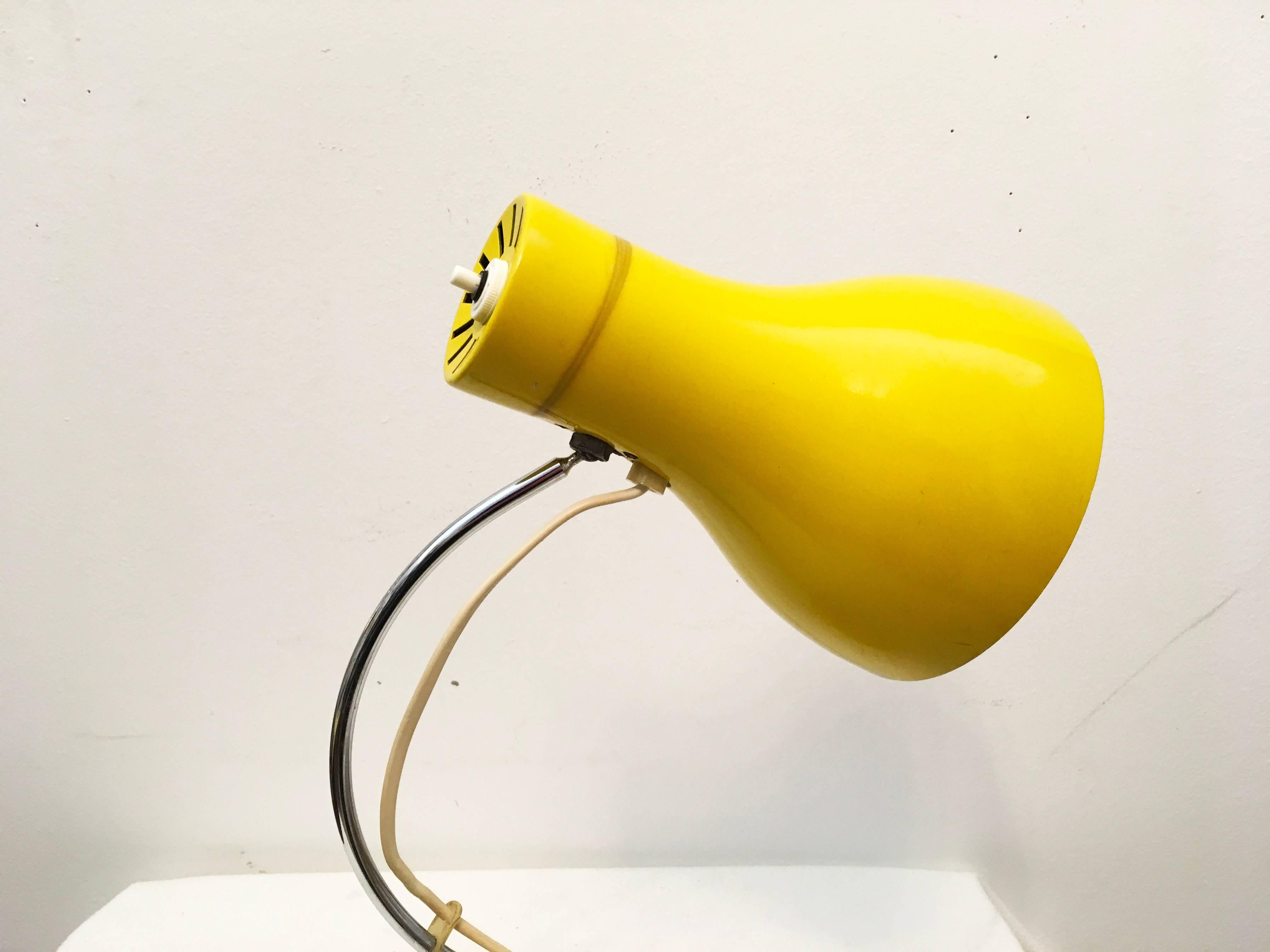 Mid-Century Modern Yellow Midcentury Table Lamp by Josef Hurka for Napako For Sale