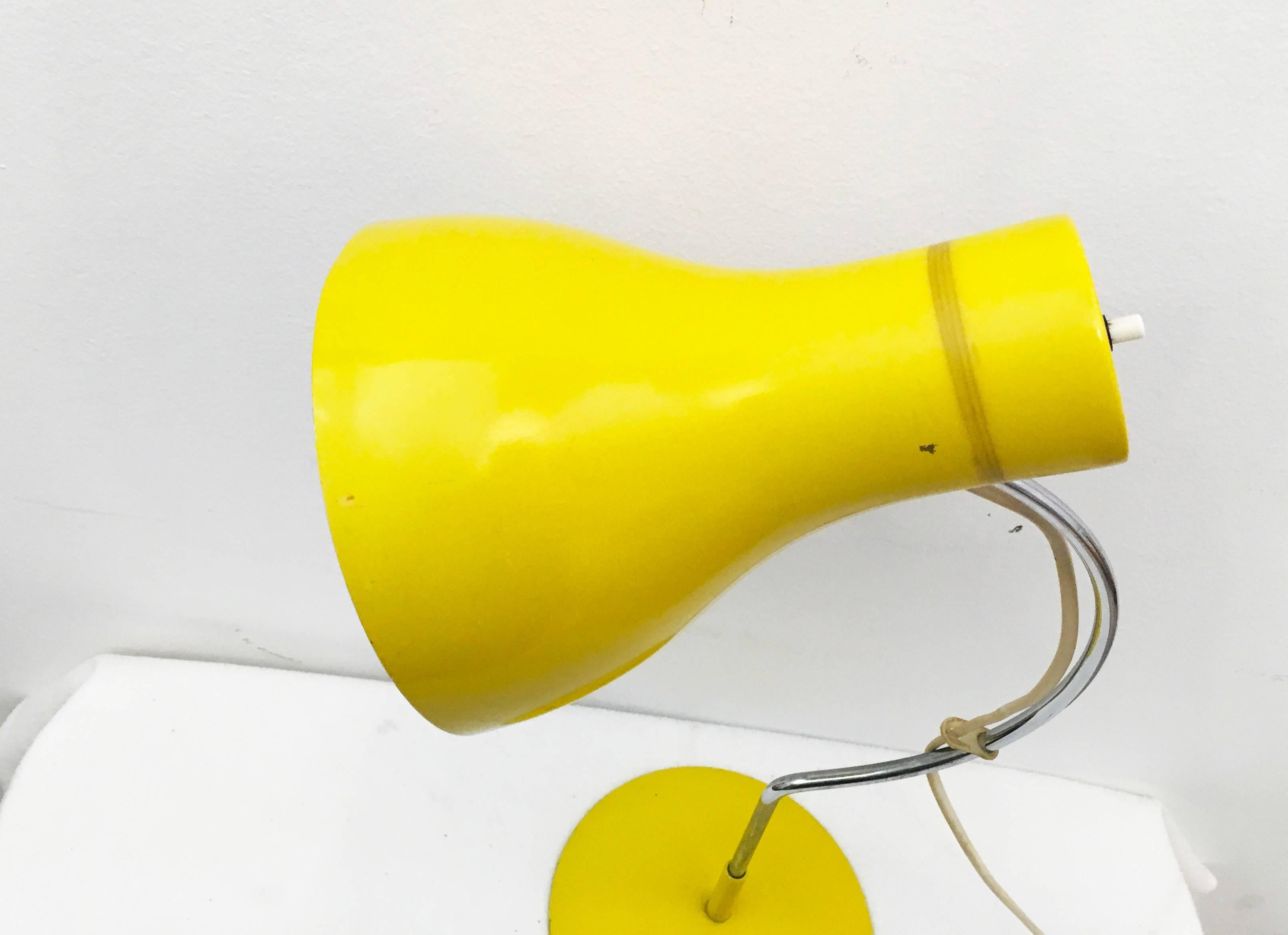 Yellow Midcentury Table Lamp by Josef Hurka for Napako In Good Condition For Sale In Vienna, AT