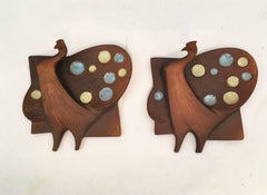 Ceramic Peacock Wall Plaque