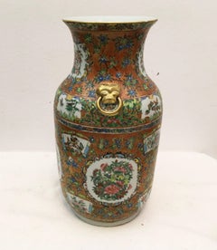 Hand-Painted China Porcelain Vase with Gilded Elements
