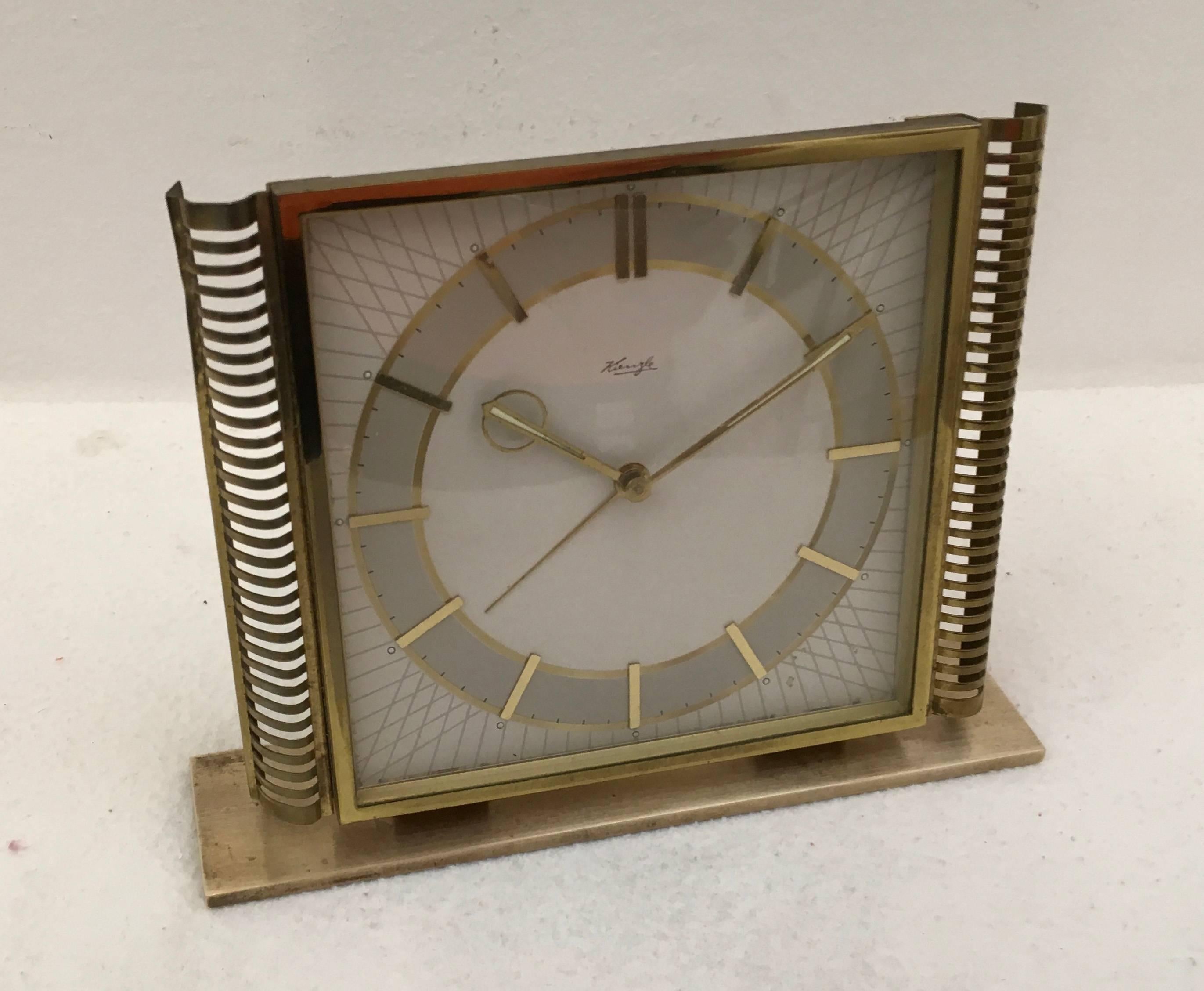 Mid-Century Modern Midcentury Table Clock by Kienzle