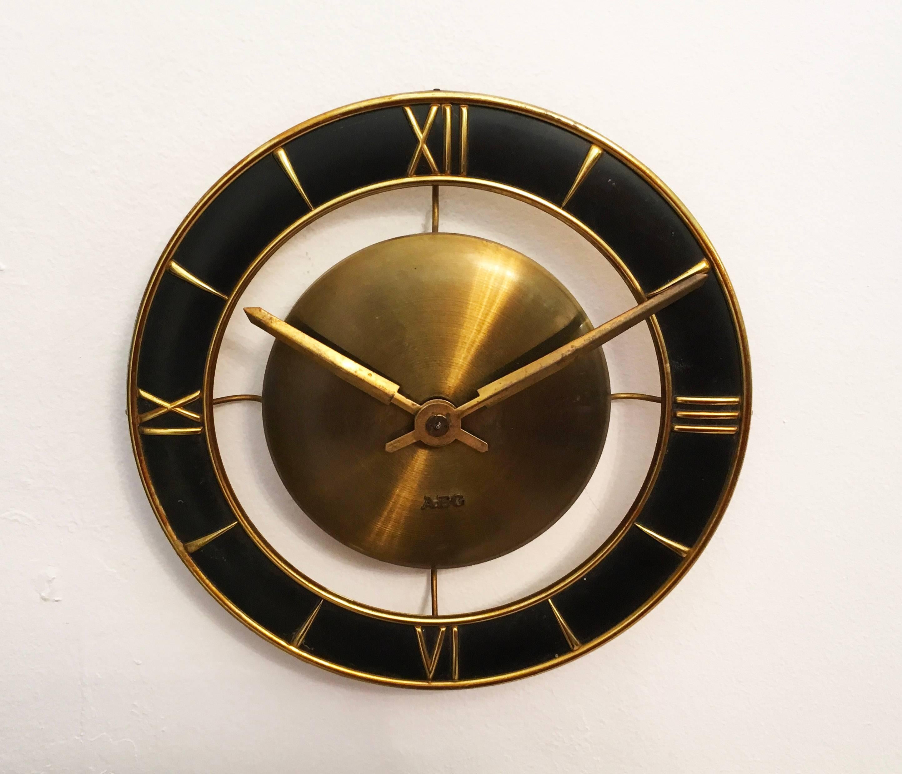 Elegant German AEG Electric Wall Clock at 1stDibs | elegant clock