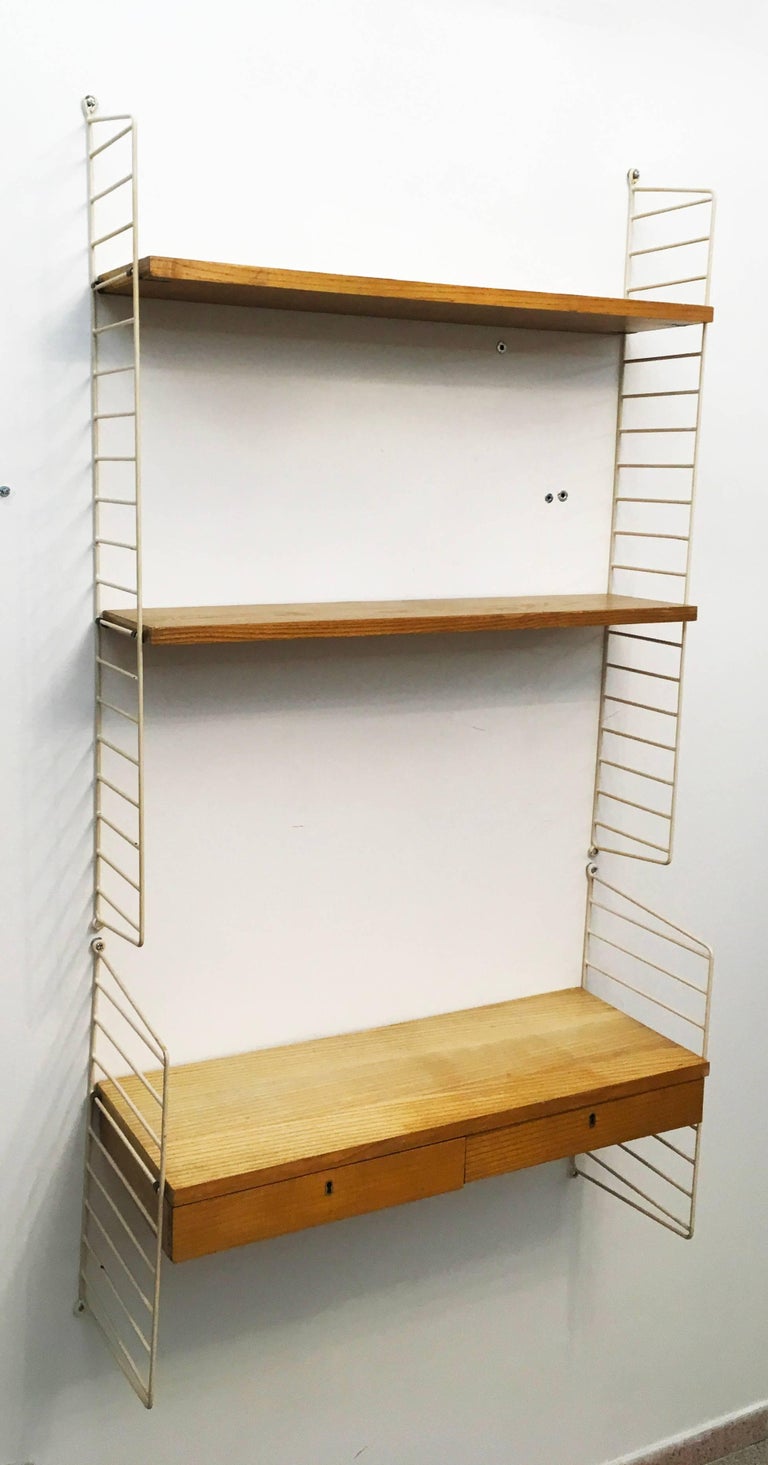Modular String Wall Unit in Ashwood by Nisse Strinning, Sweden For Sale ...