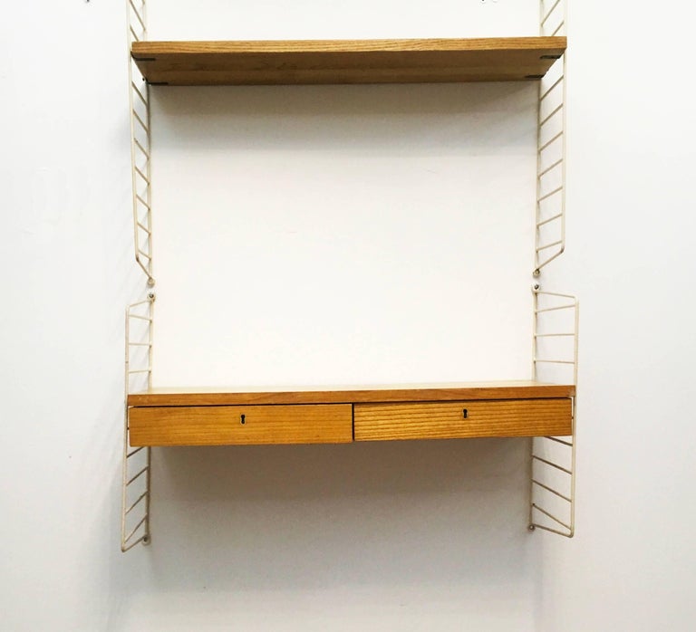 Modular String Wall Unit in Ashwood by Nisse Strinning, Sweden For Sale ...