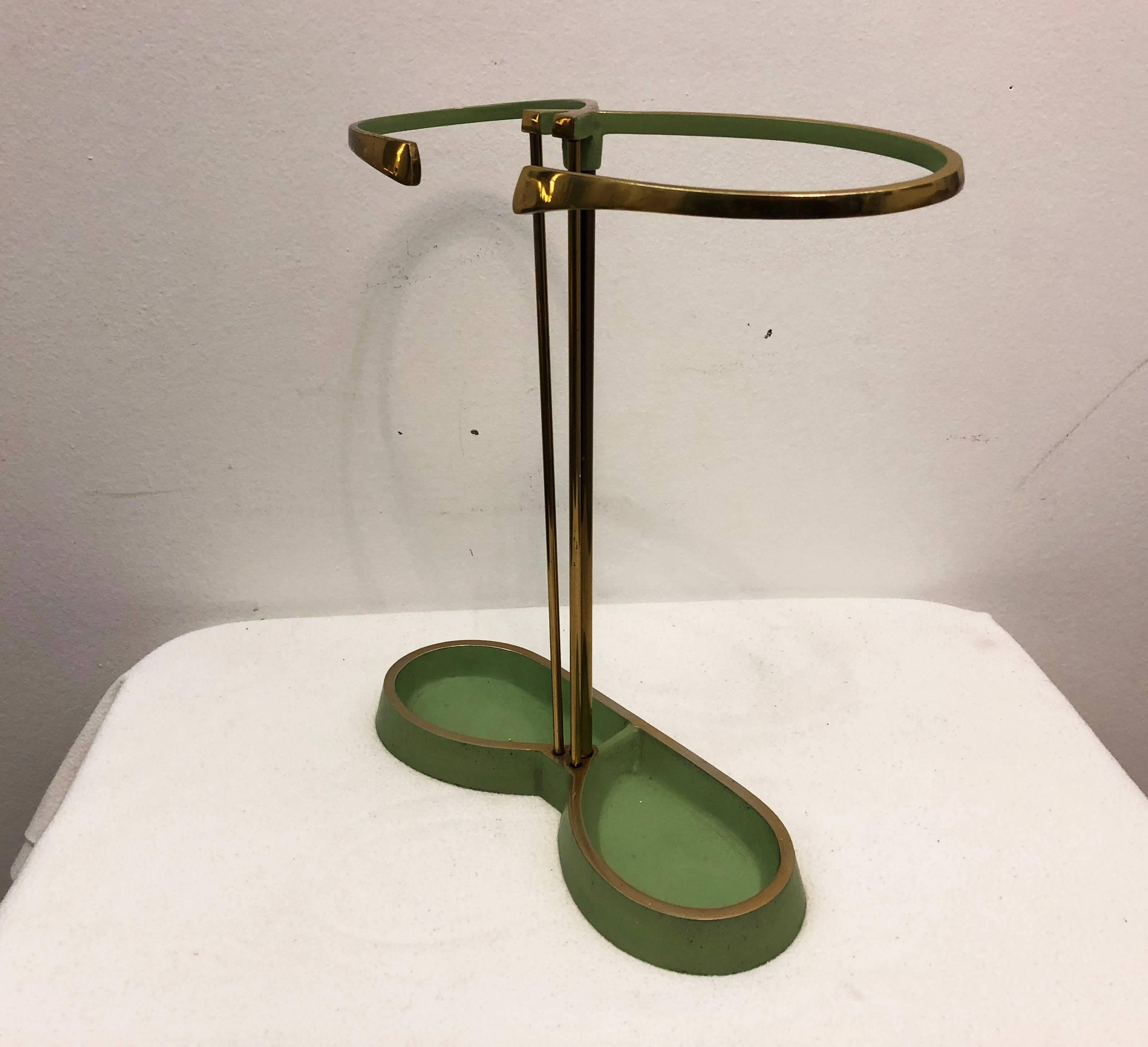 Vintage Green Austrian Umbrella Stand In Excellent Condition For Sale In Vienna, AT