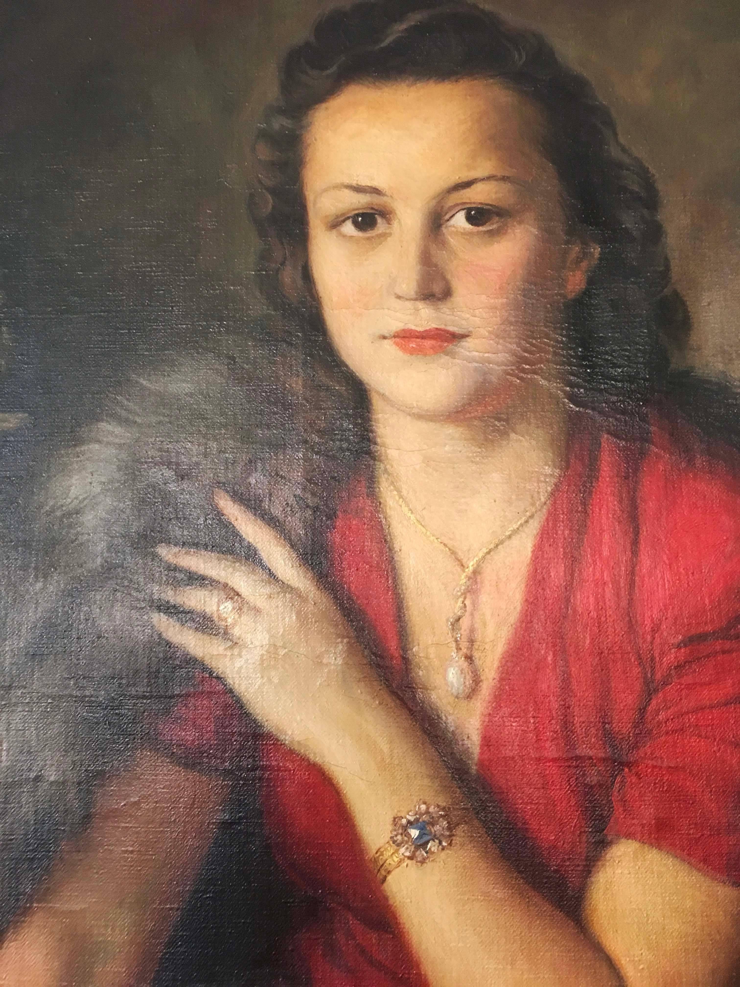 Huge Woman Portrait von Frantiek Vtovsk (Österreichisch) im Angebot