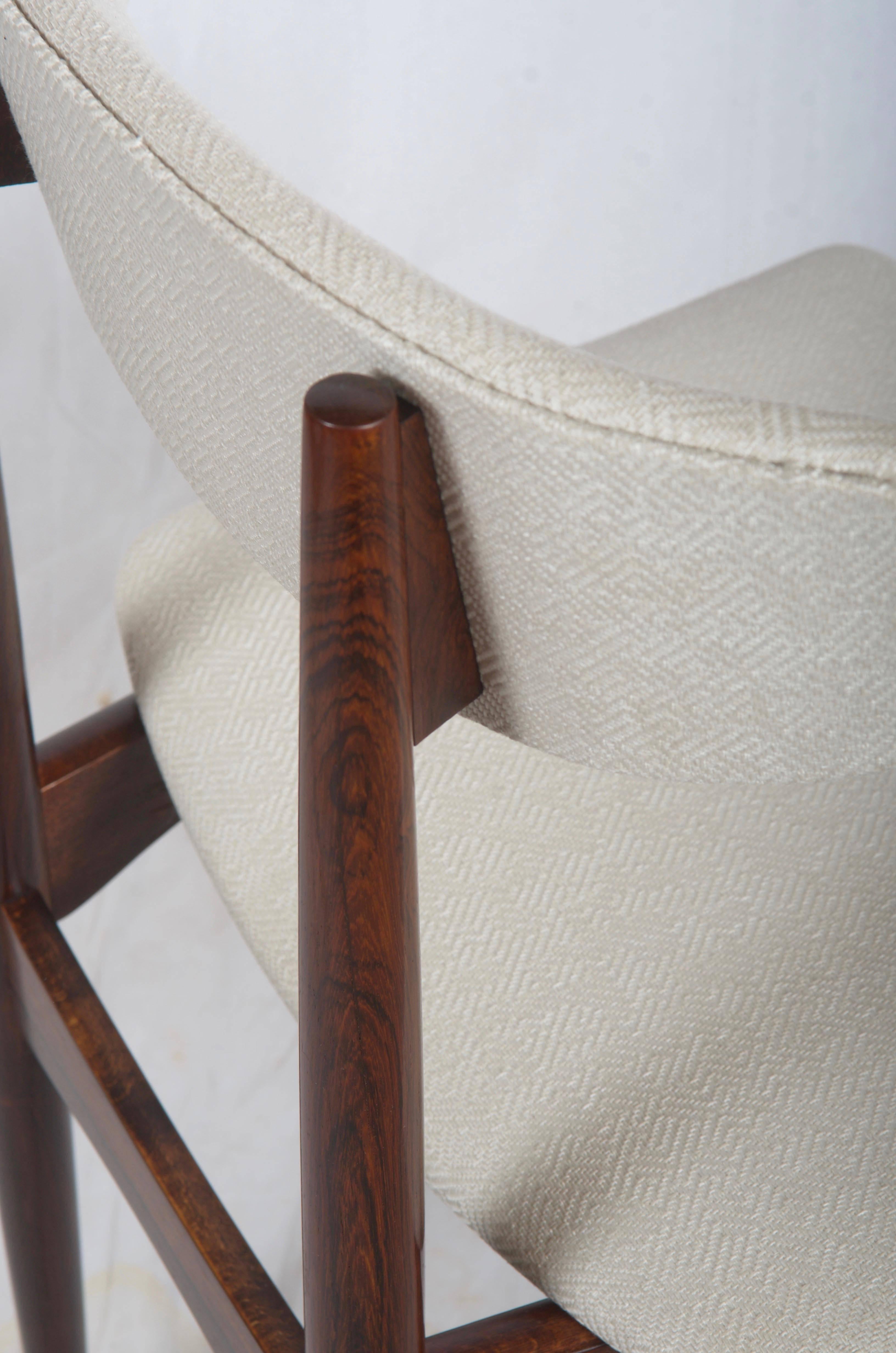 Upholstery Midcentury Danish Dining Chairs For Sale