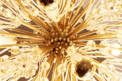 Rare Large Brass and Glass Sputnik Chandeliers by Emil Stejnar