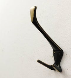 Brass Wall Hooks Attributed to Carl Auböck
