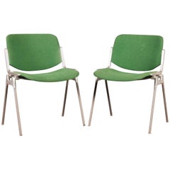 Chaises empilables vertes de Giancarlo Piretti pour Castelli