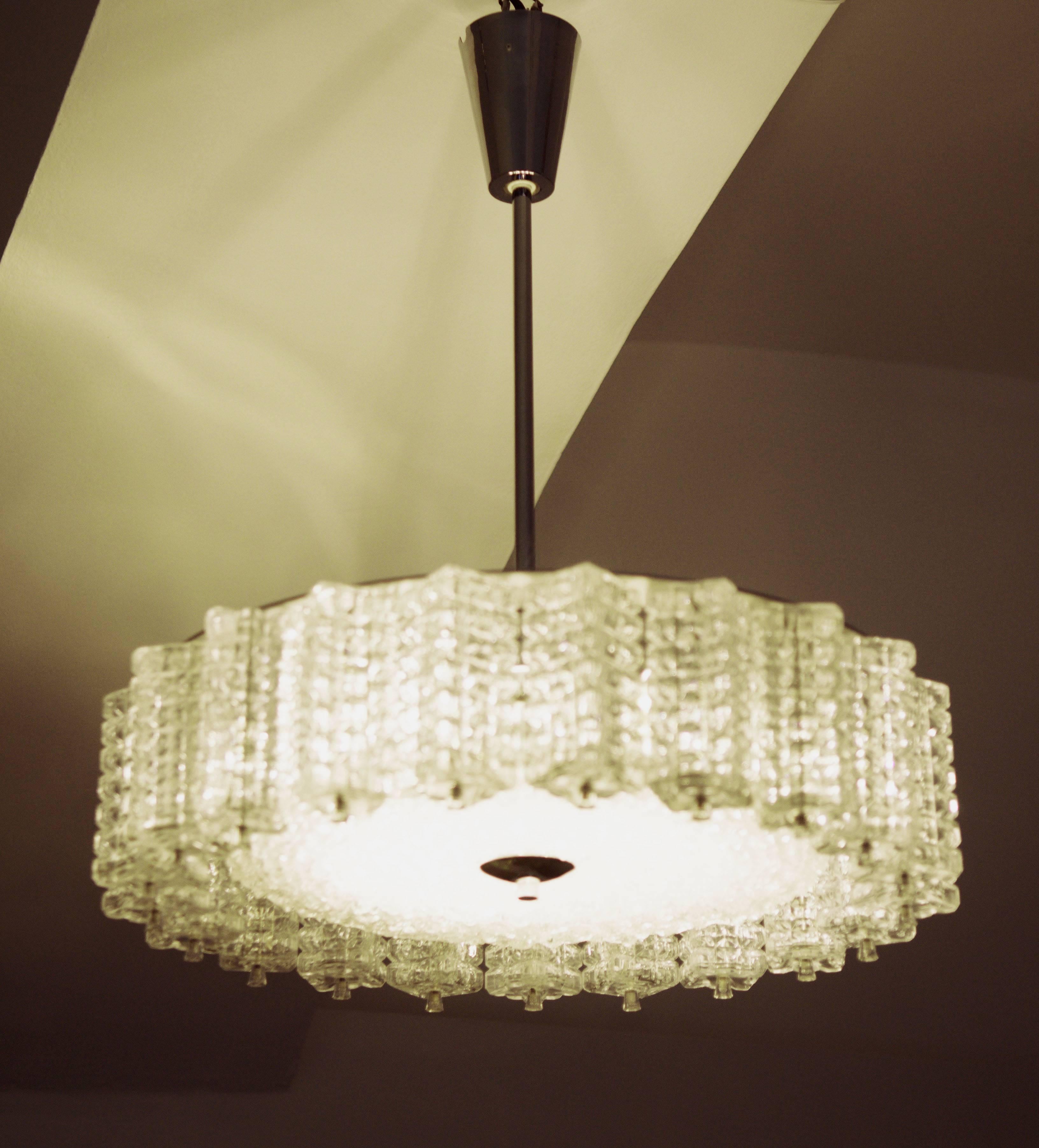 Austrian Glass Austrolux Chandelier For Sale 1