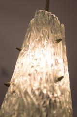 Large Ice Glass J.T. Kalmar Pendant