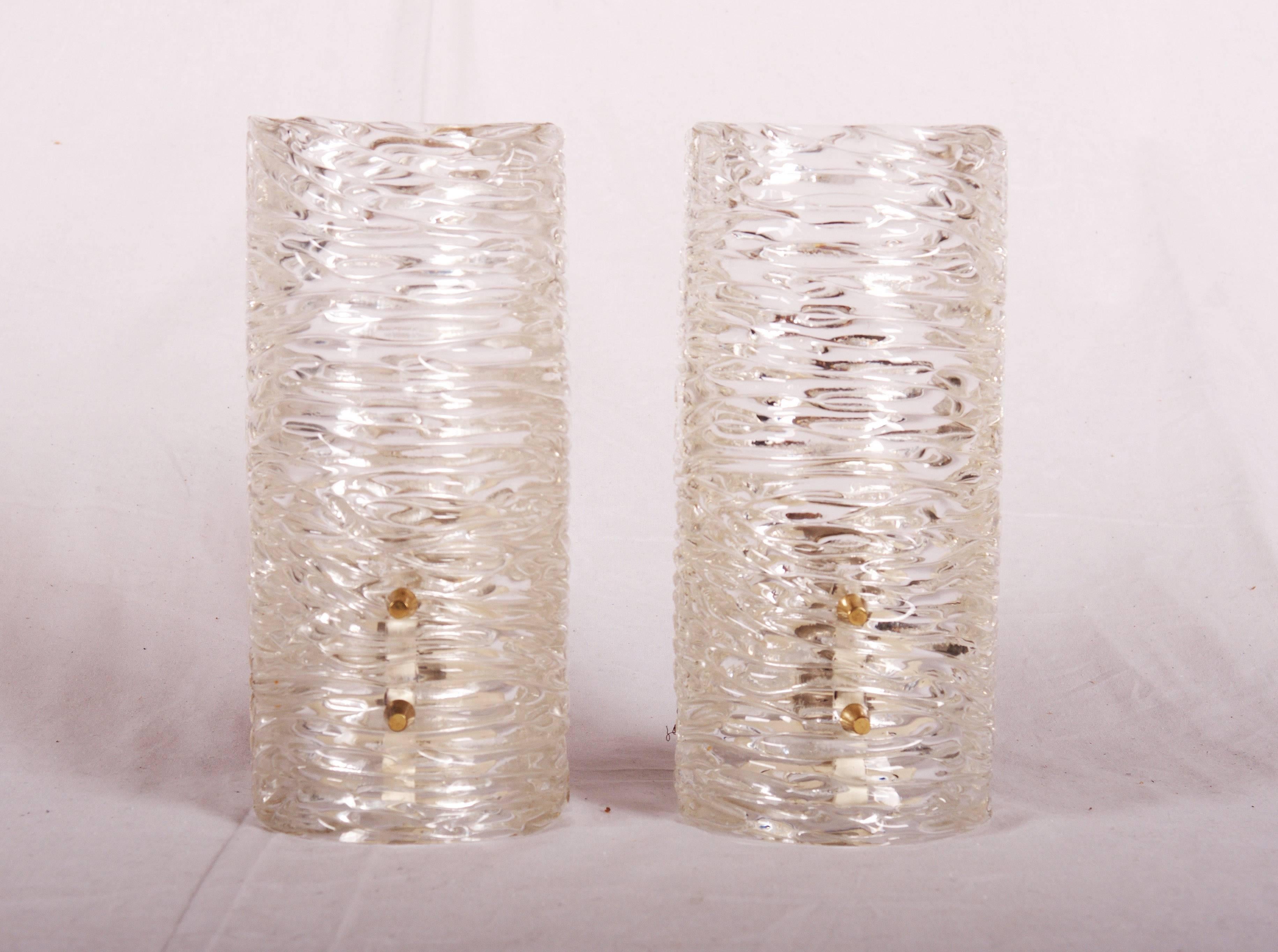 Glass Kalmar Wall Lamps, Sconces For Sale