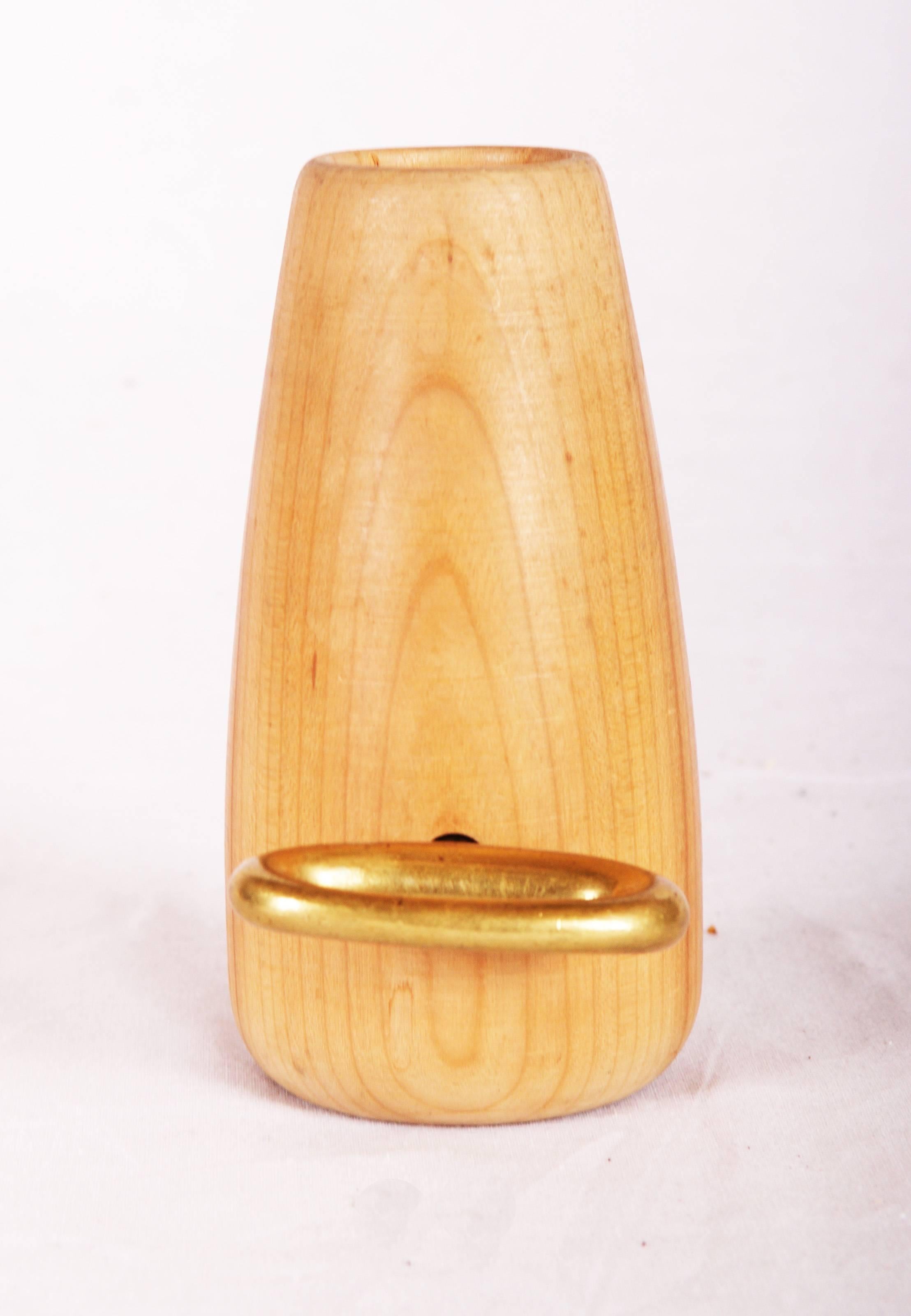 Mid-Century Modern Carl Auböck Wooden Holder with a Corkscrew