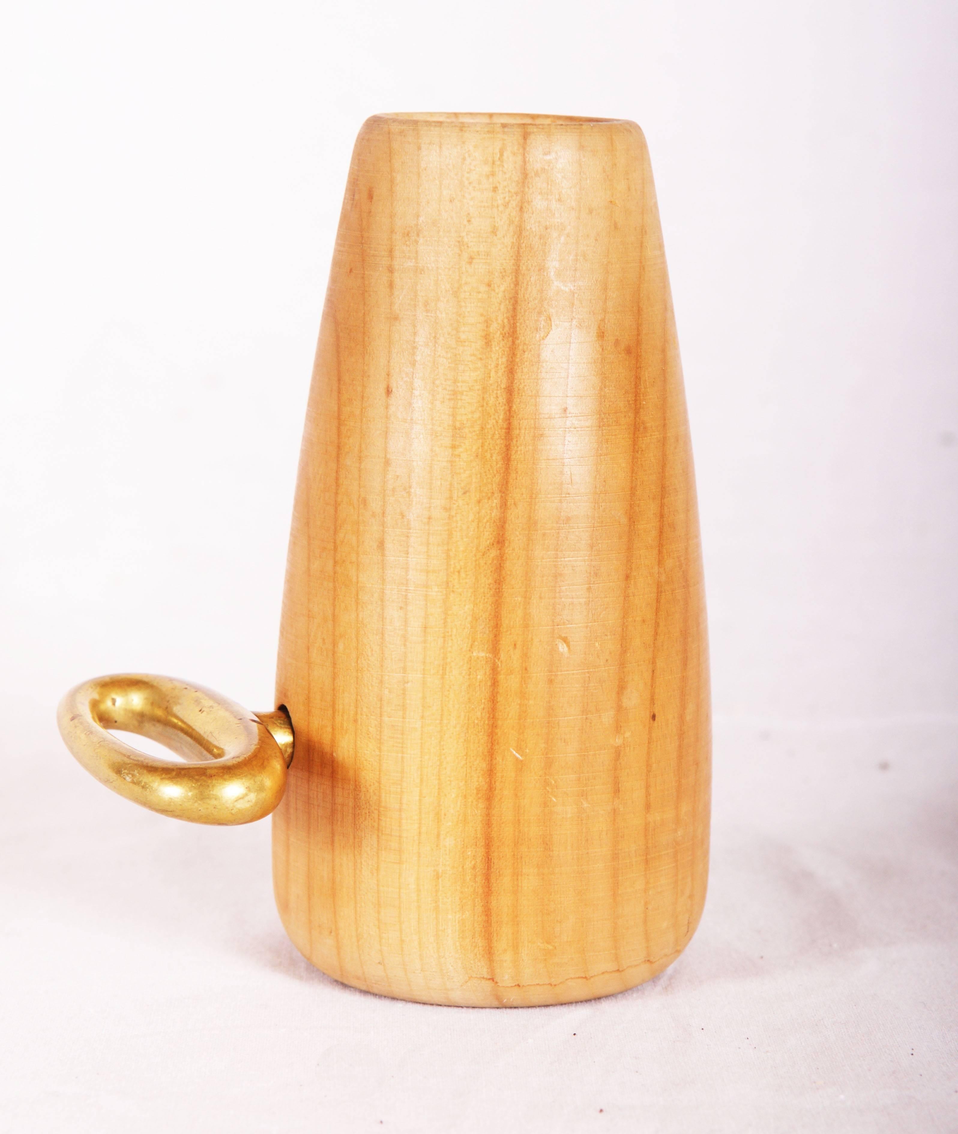 Austrian Carl Auböck Wooden Holder with a Corkscrew