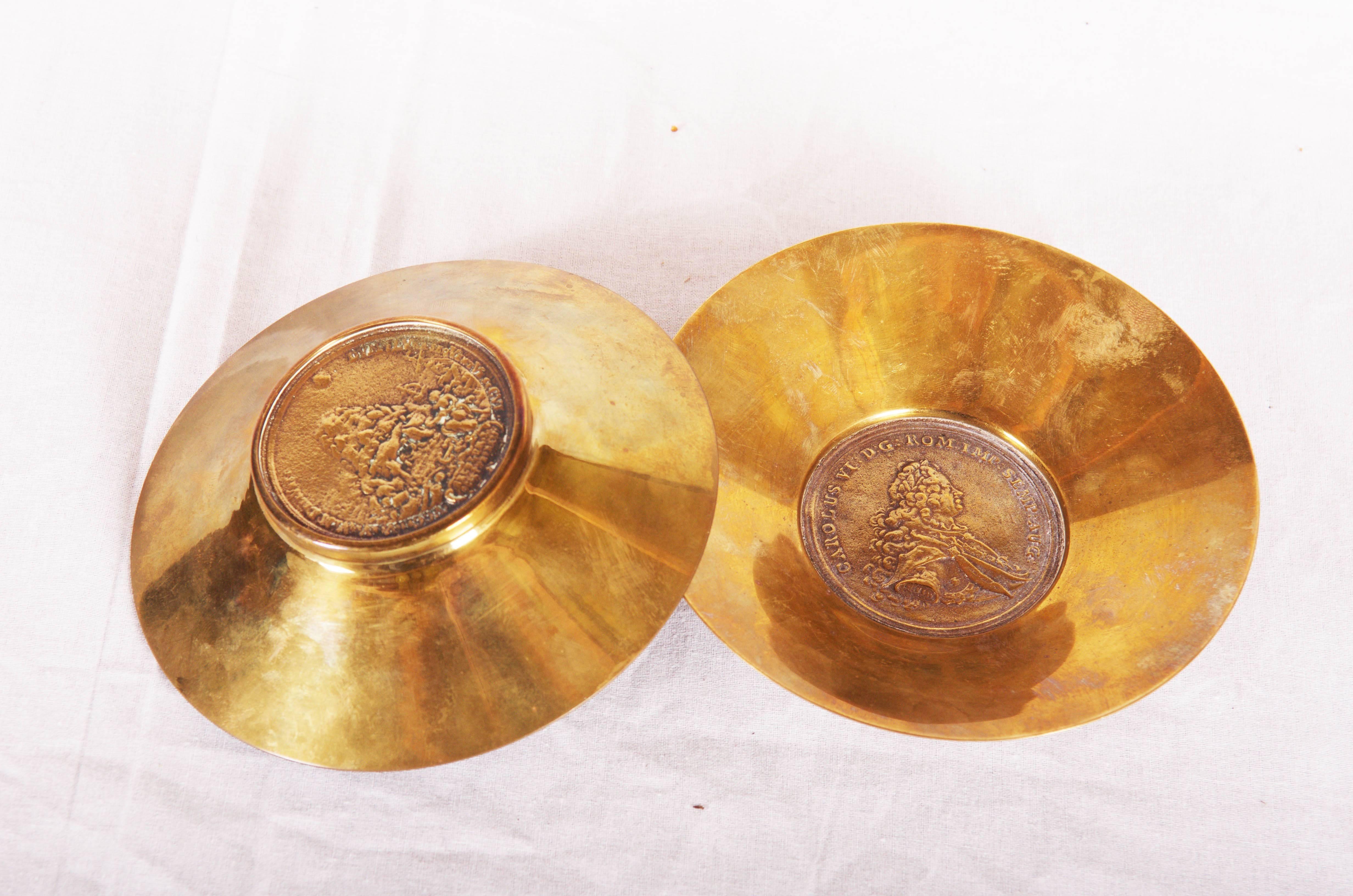 Brass trays in original condition form the 1960s