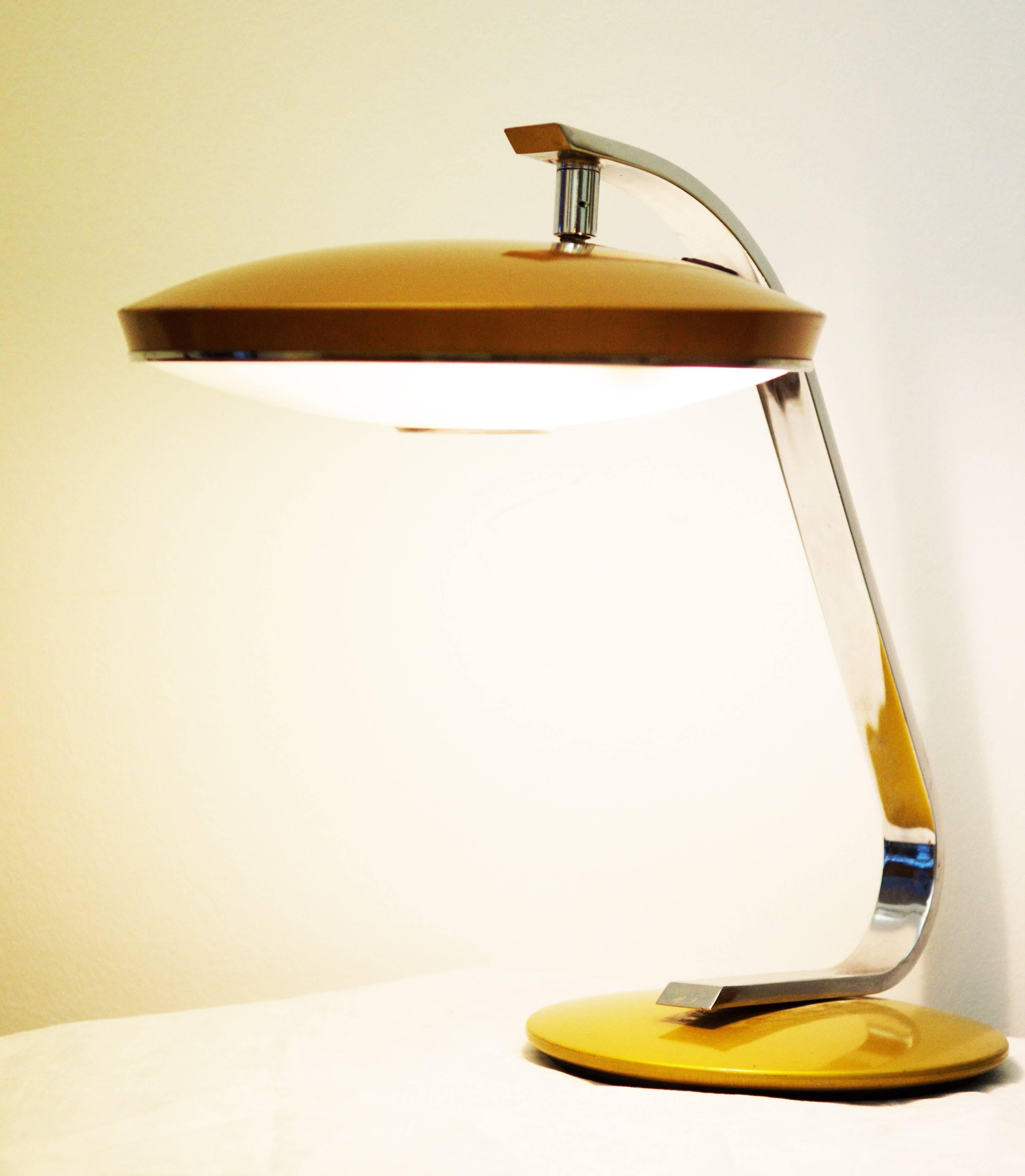 Mid-20th Century Bicolored Desk Lamp For Sale