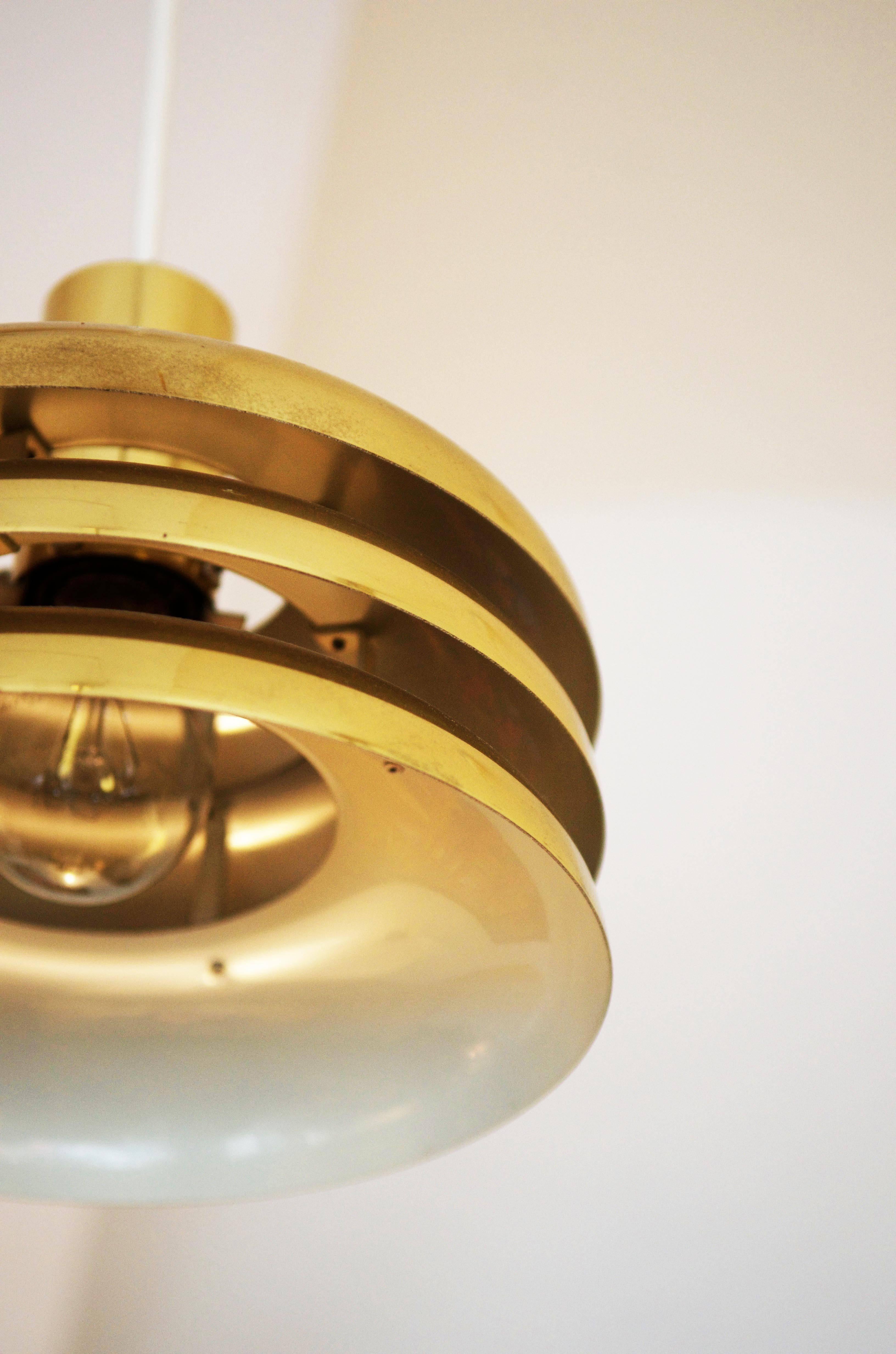 Brass Austrian J.T. Kalmar Lamellar Lamp For Sale