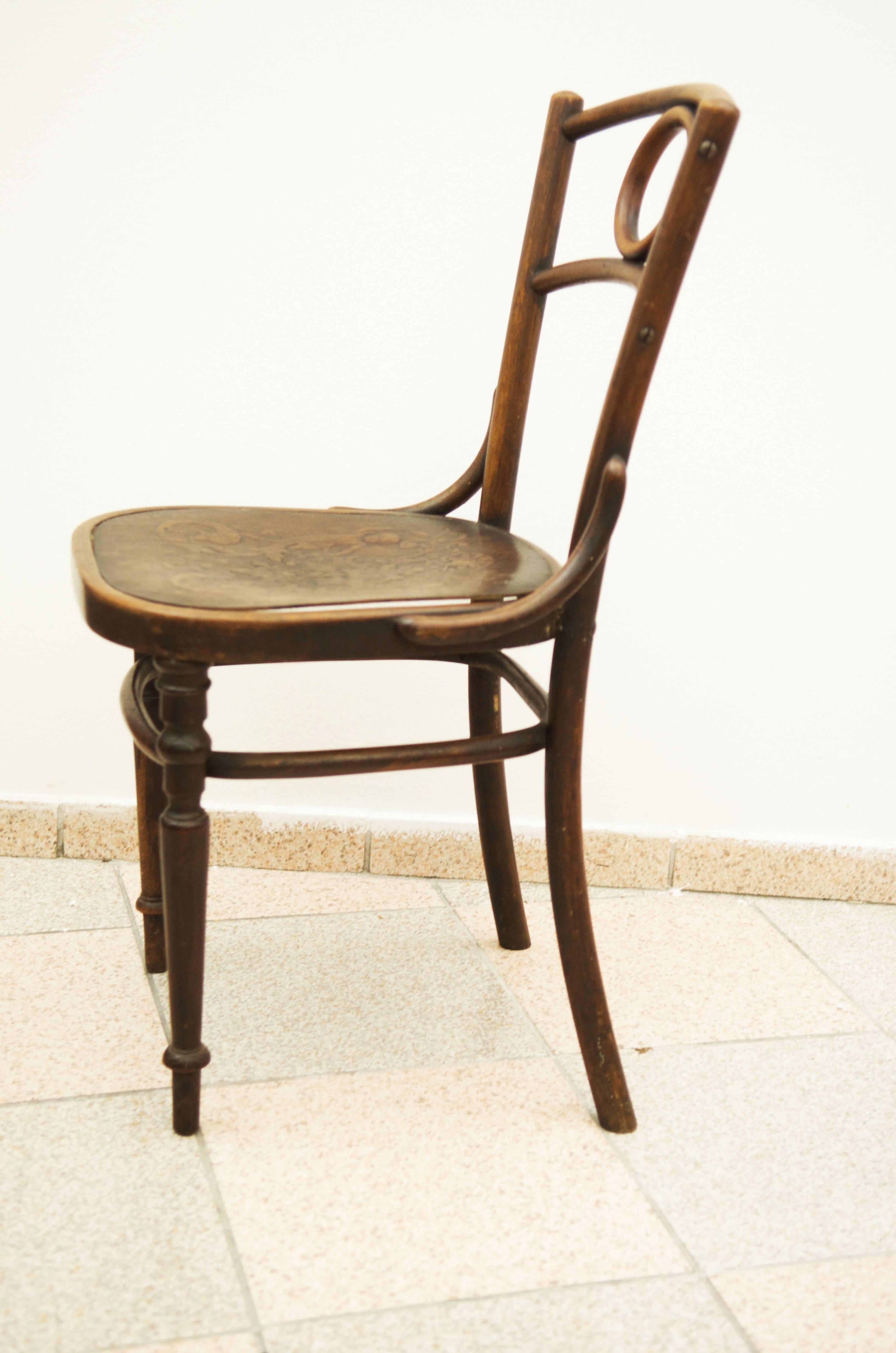 Austrian Bentwood Chairs Attributed to Thonet 
