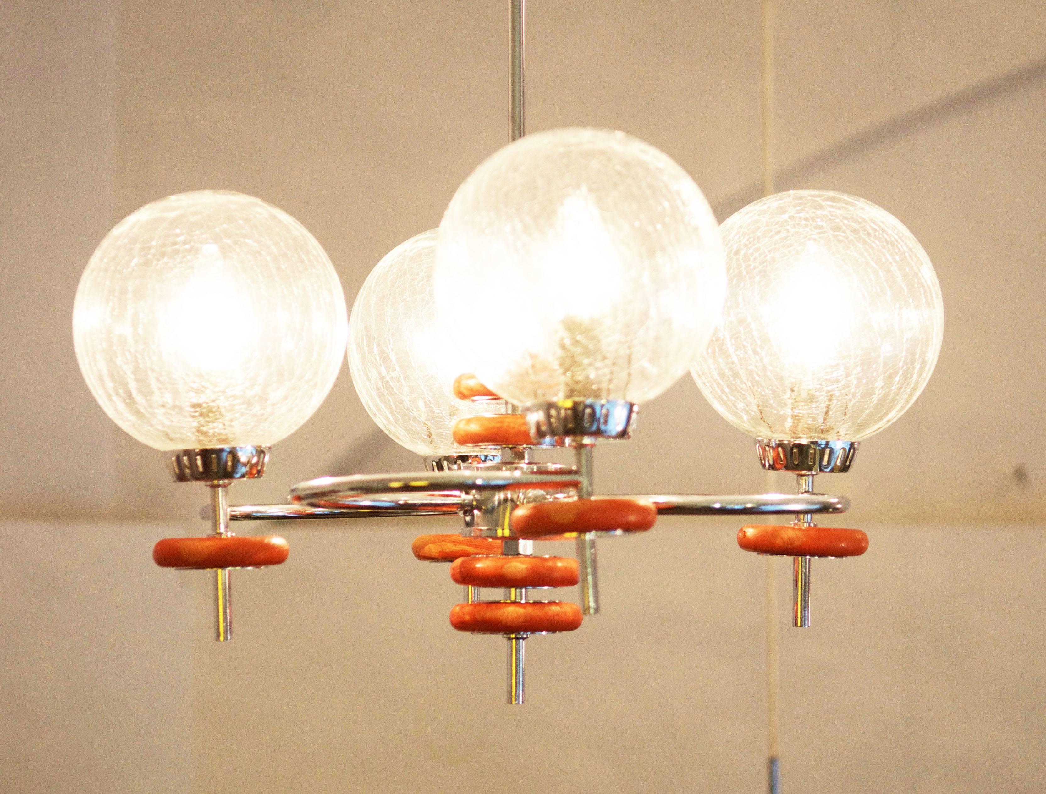 Late 20th Century Chandelier Attributed to Rupert Nikoll, 1970s