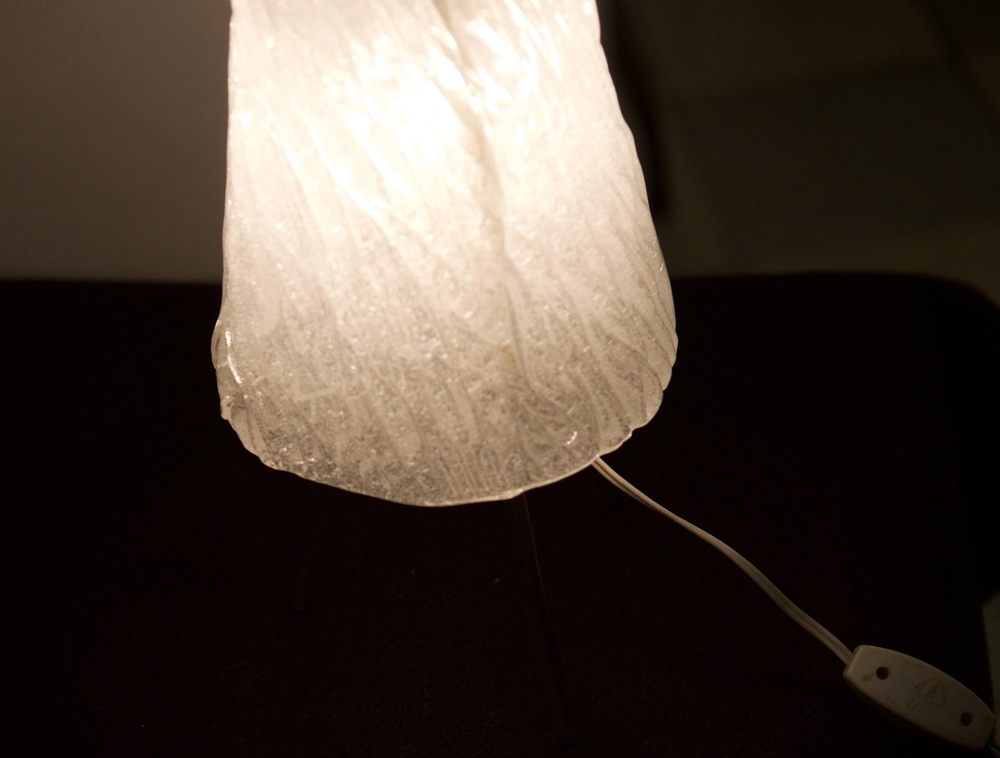 Set of Two Ice Glass Table Lamps by 