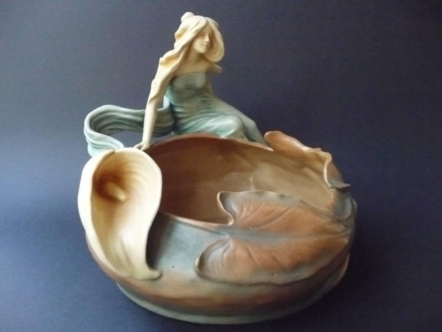 Art Nouveau Jardiniere Bernhard Bloch Maiden With Callas 2
